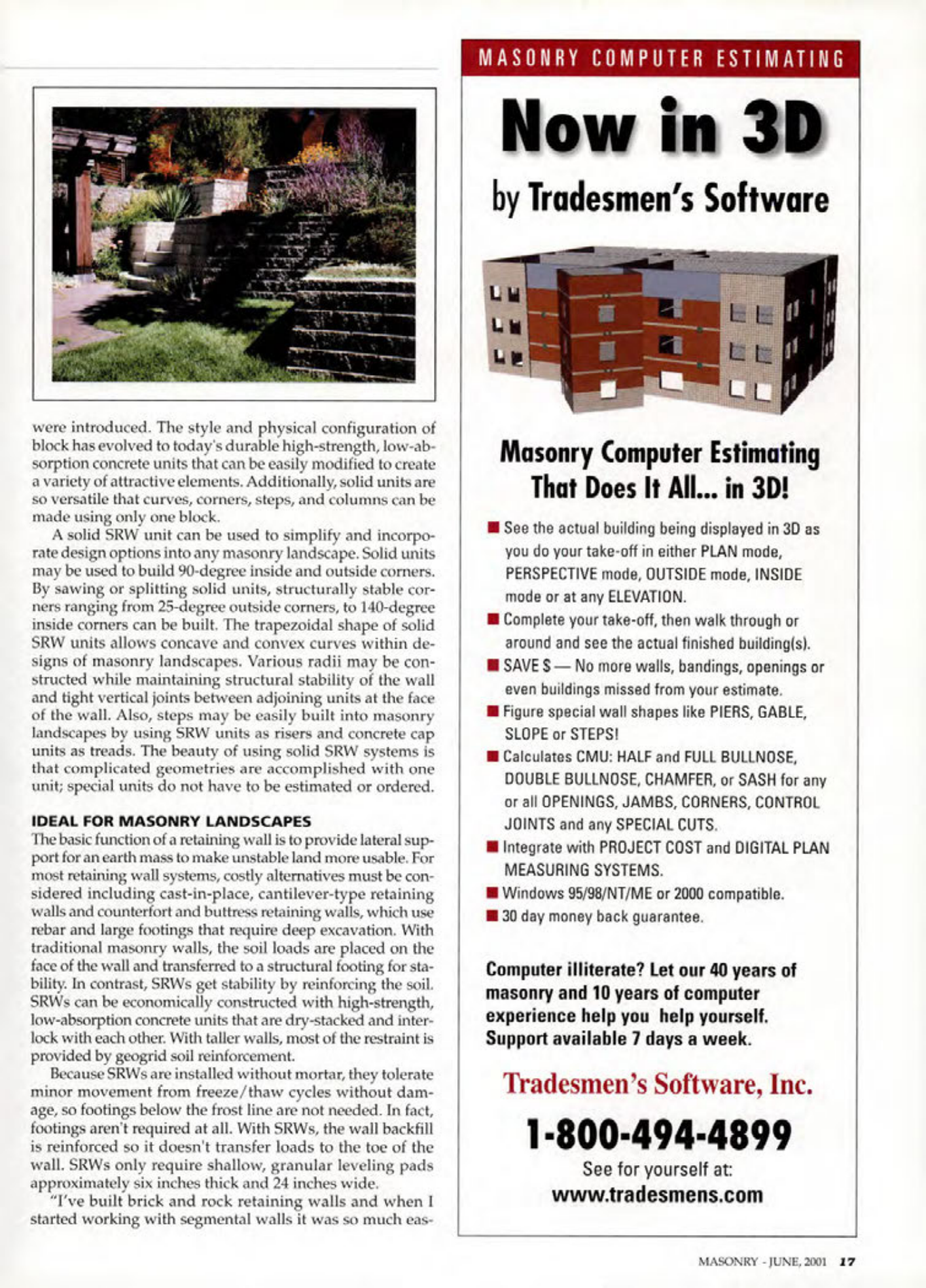 Masonry Magazine June 2001 Page. 17