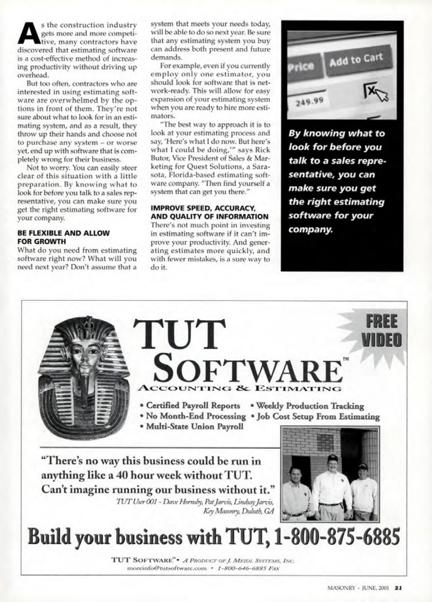 Masonry Magazine June 2001 Page. 21