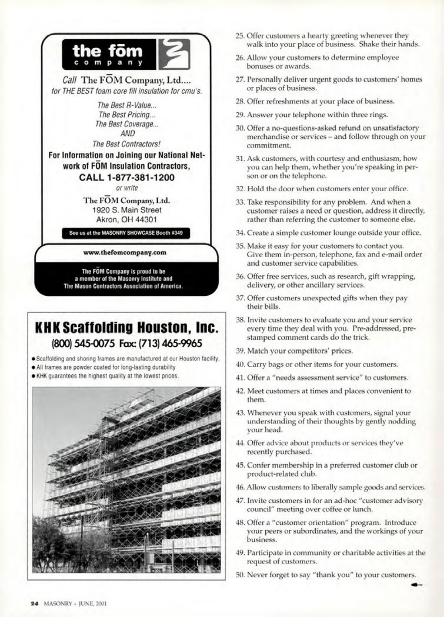 Masonry Magazine June 2001 Page. 24