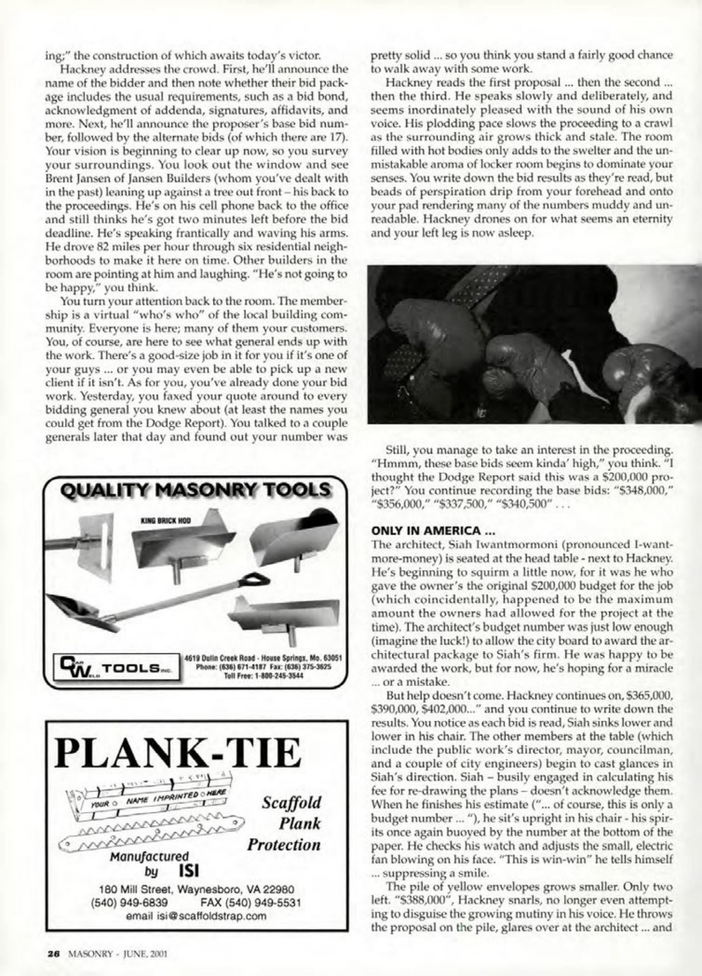 Masonry Magazine June 2001 Page. 26