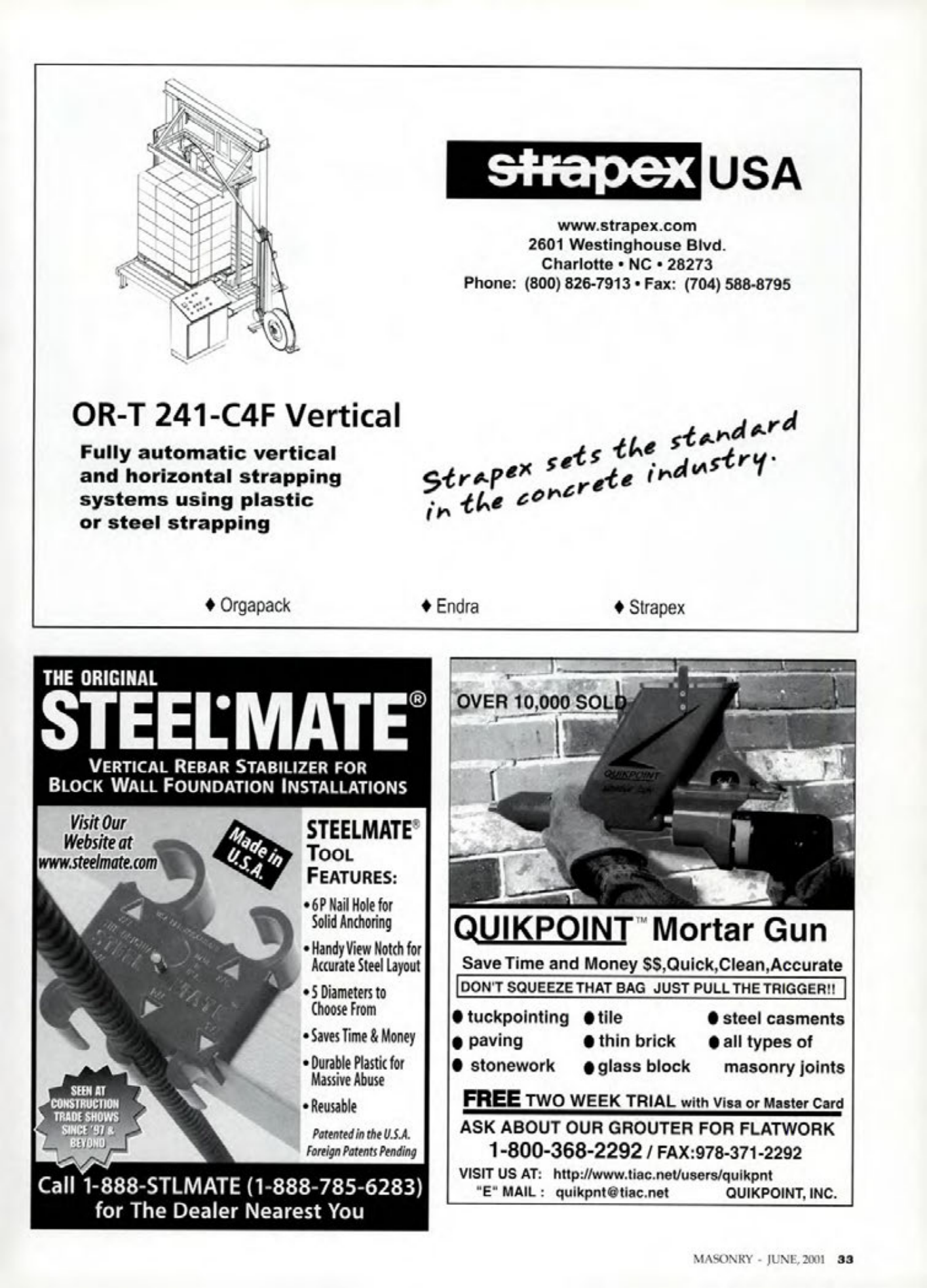 Masonry Magazine June 2001 Page. 33