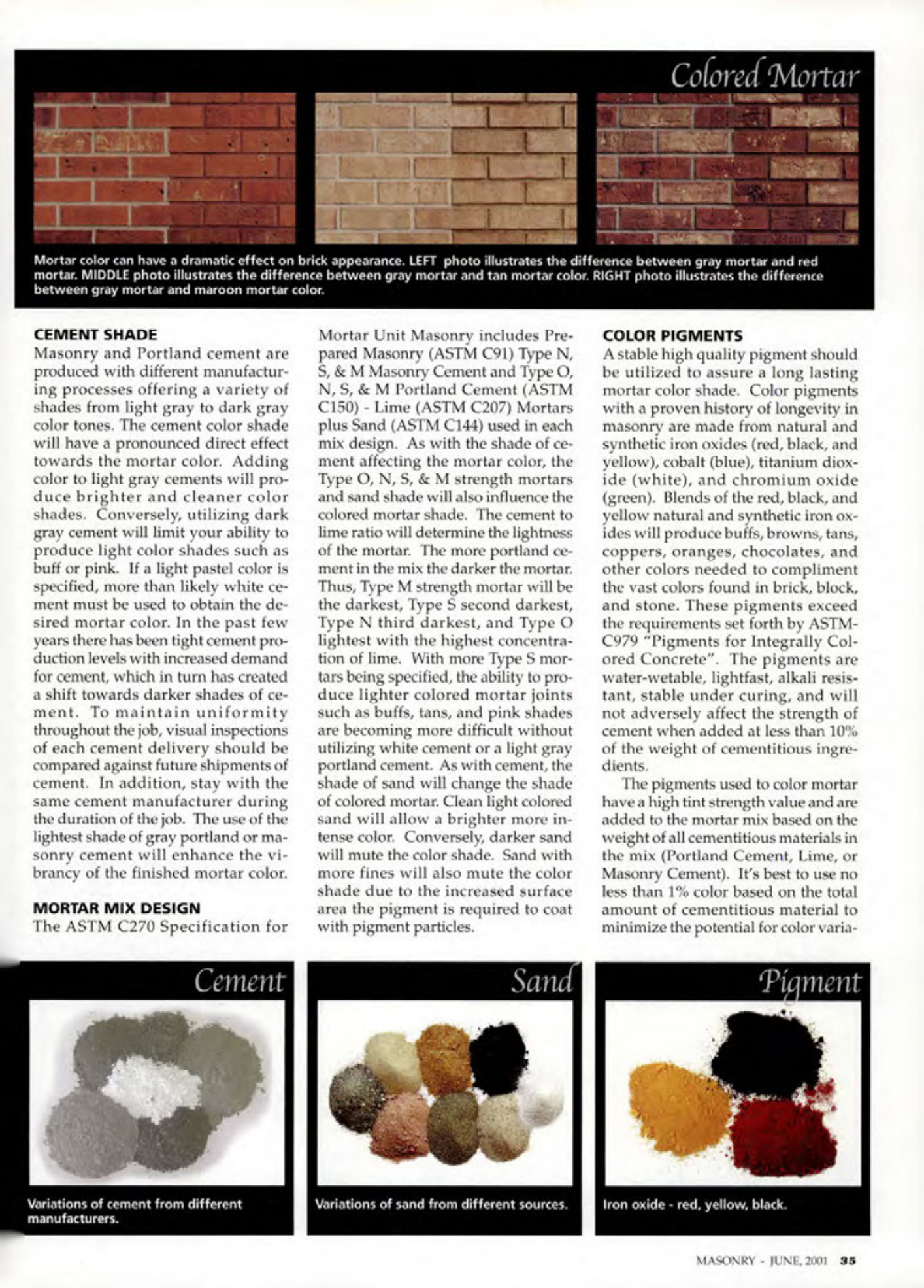 Masonry Magazine June 2001 Page. 35