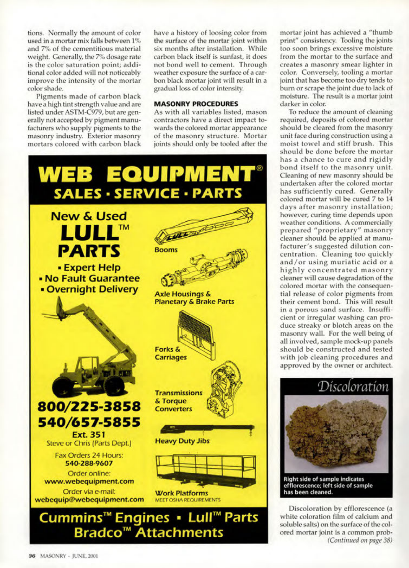 Masonry Magazine June 2001 Page. 36