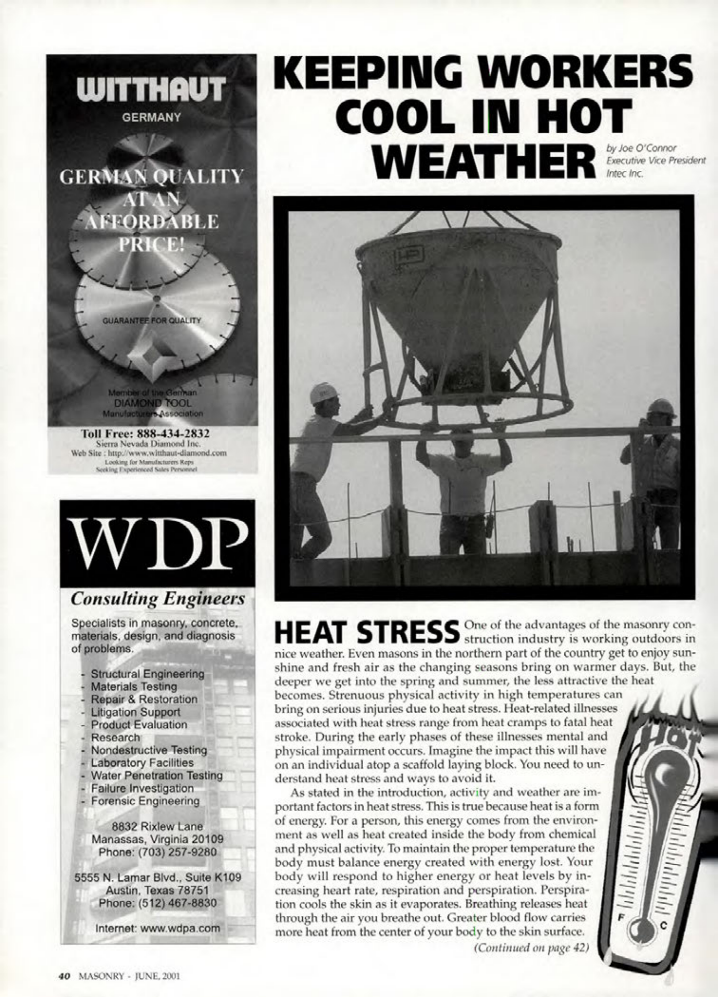 Masonry Magazine June 2001 Page. 40