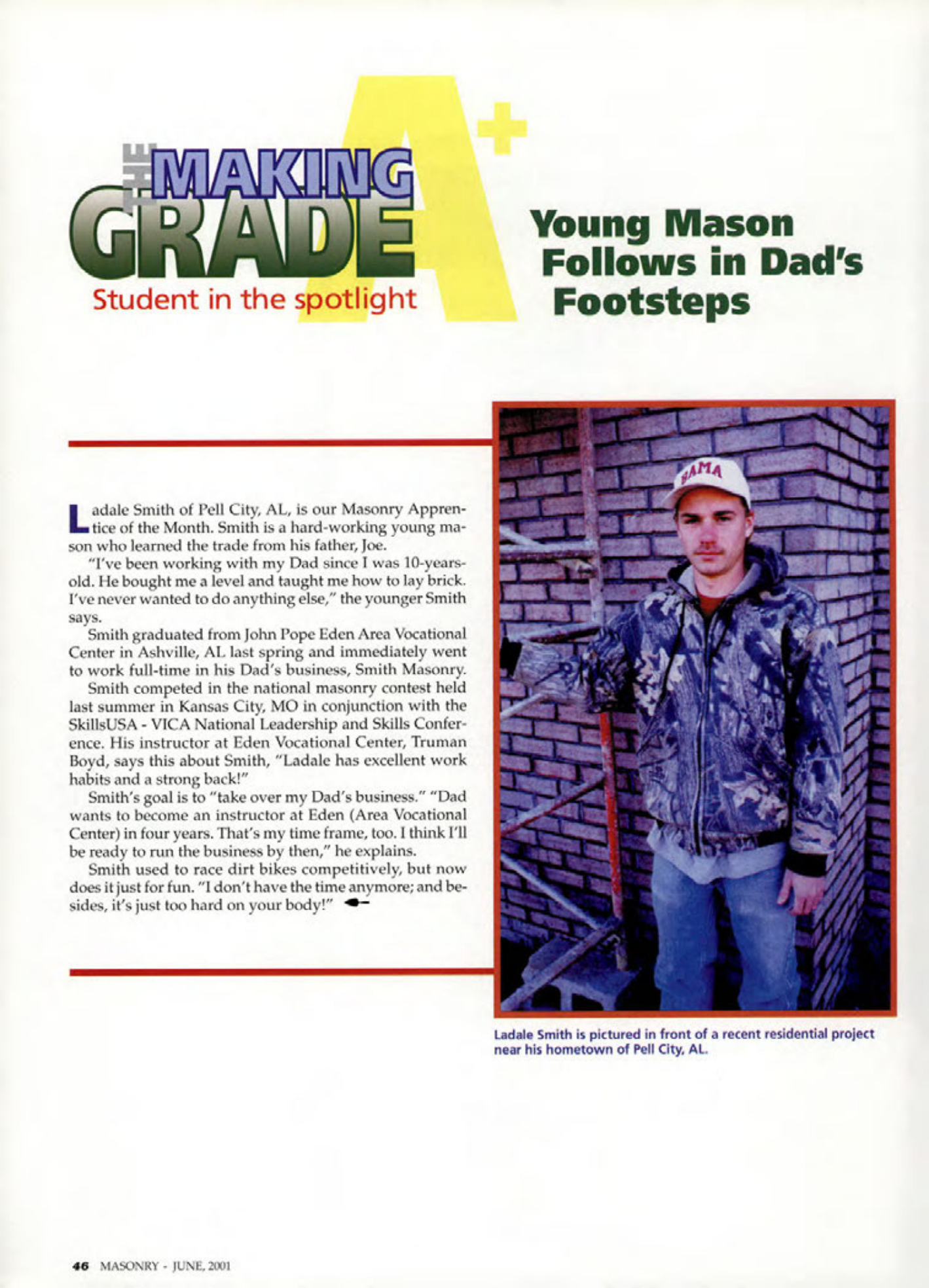 Masonry Magazine June 2001 Page. 46