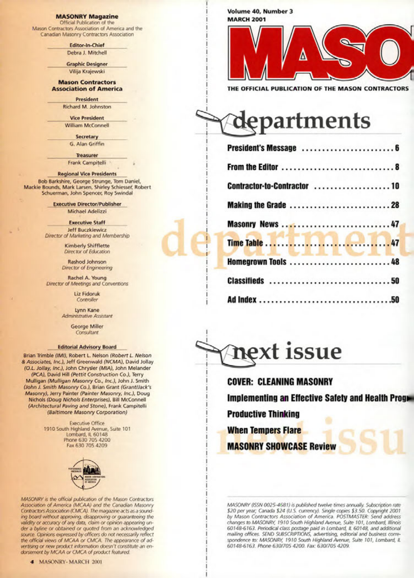 Masonry Magazine March 2001 Page. 4