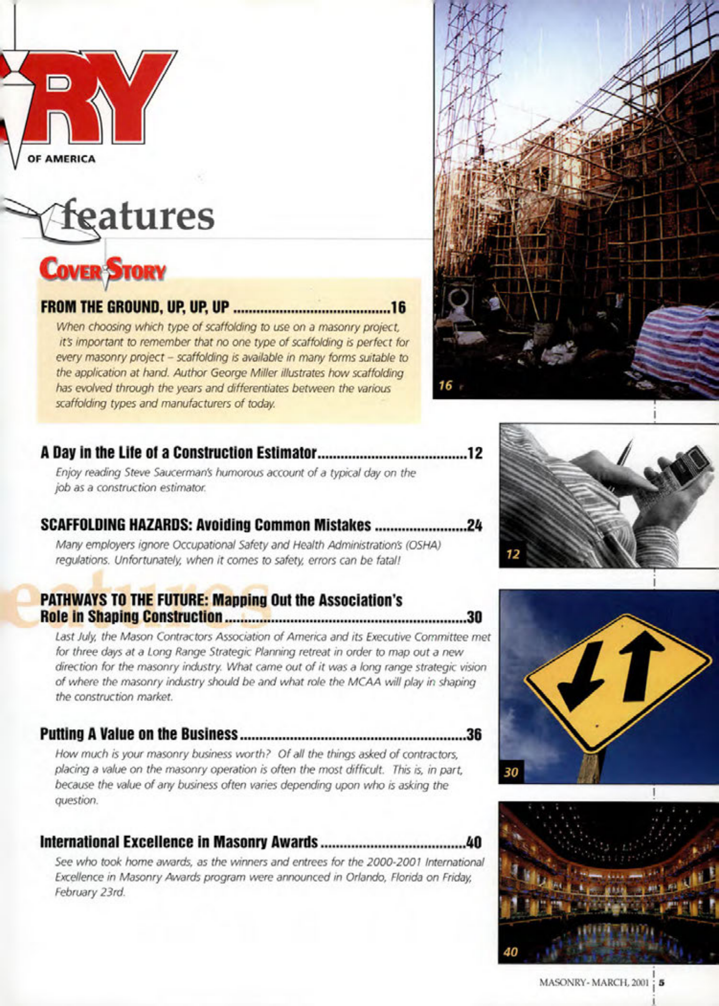 Masonry Magazine March 2001 Page. 5