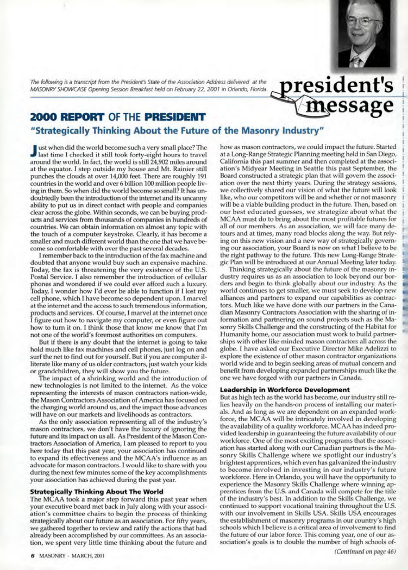 Masonry Magazine March 2001 Page. 6