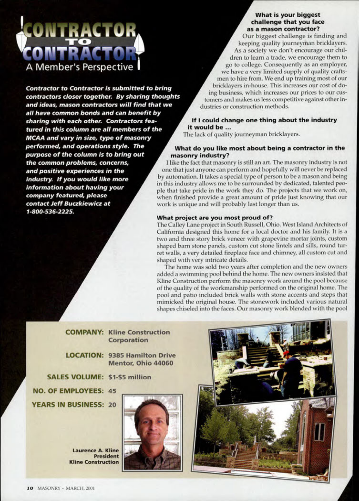 Masonry Magazine March 2001 Page. 10