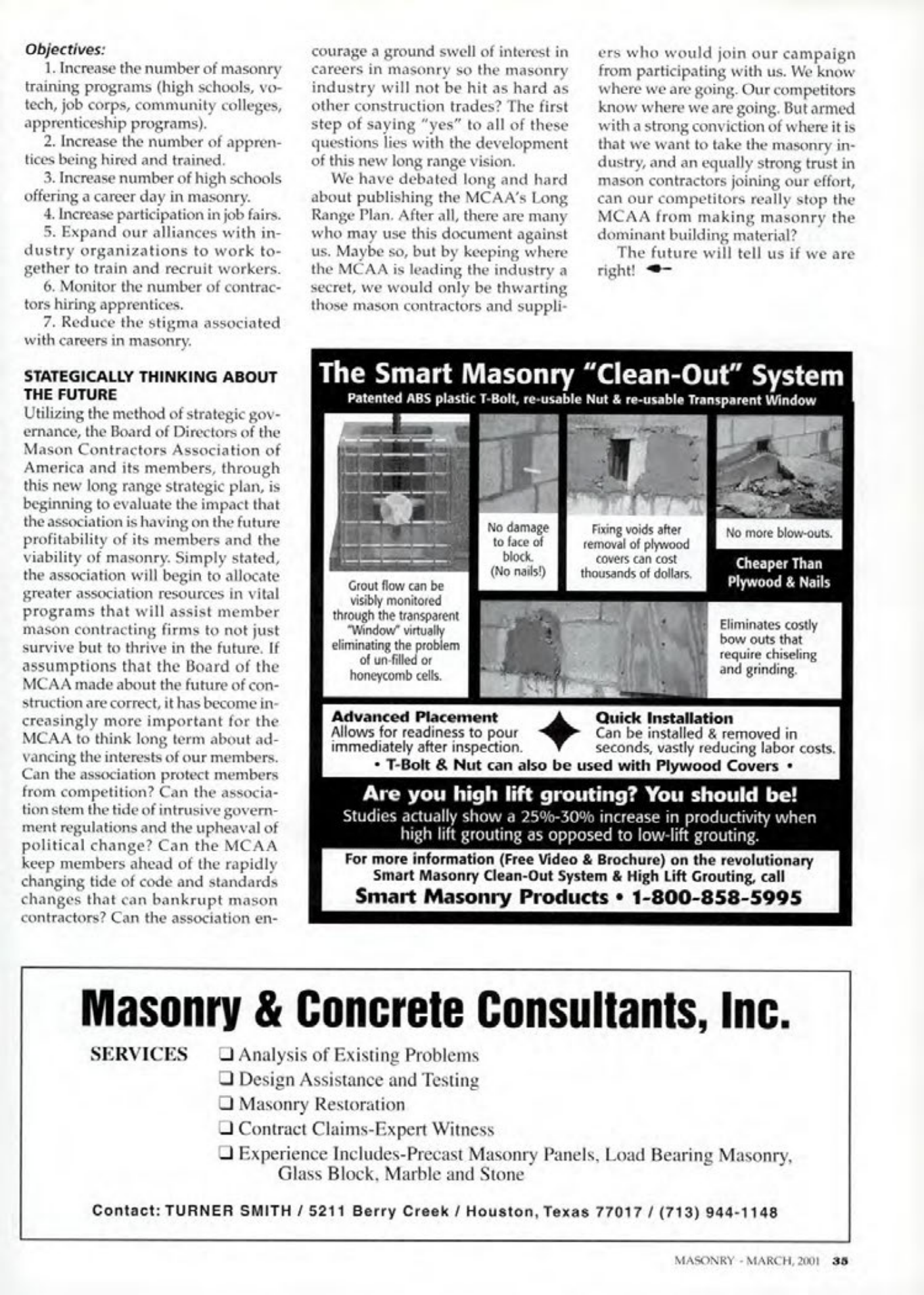 Masonry Magazine March 2001 Page. 35