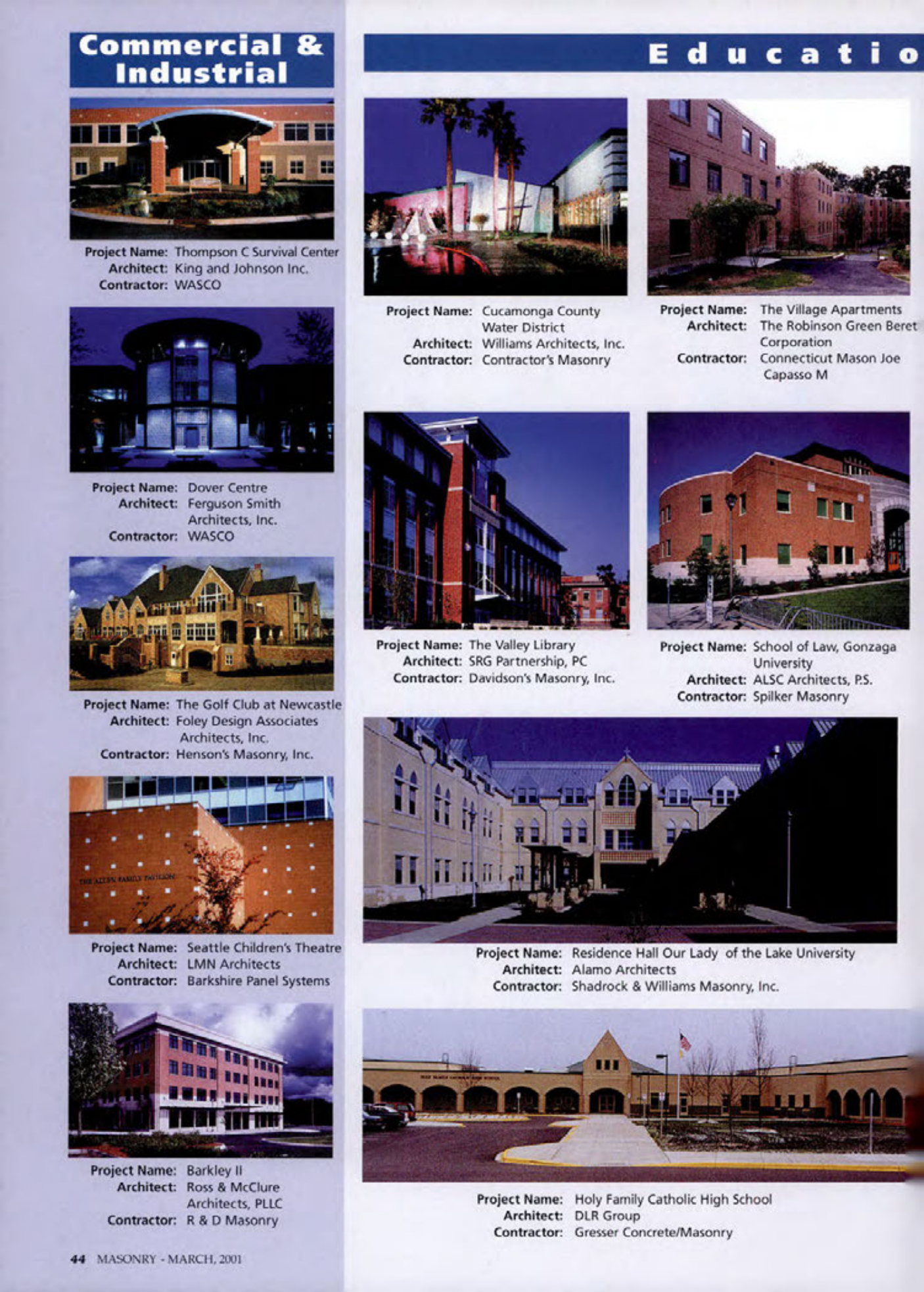 Masonry Magazine March 2001 Page. 44
