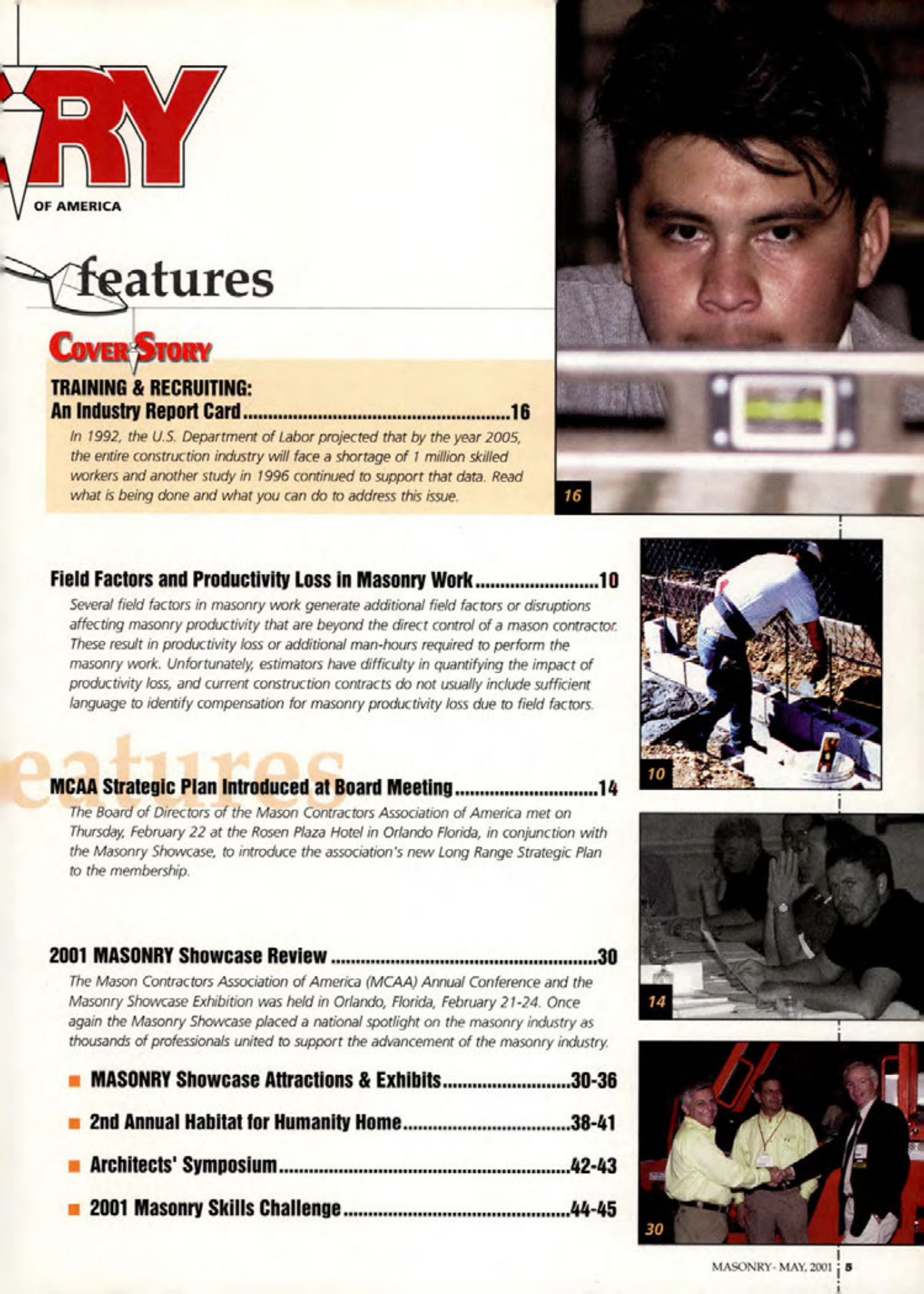 Masonry Magazine May 2001 Page. 5