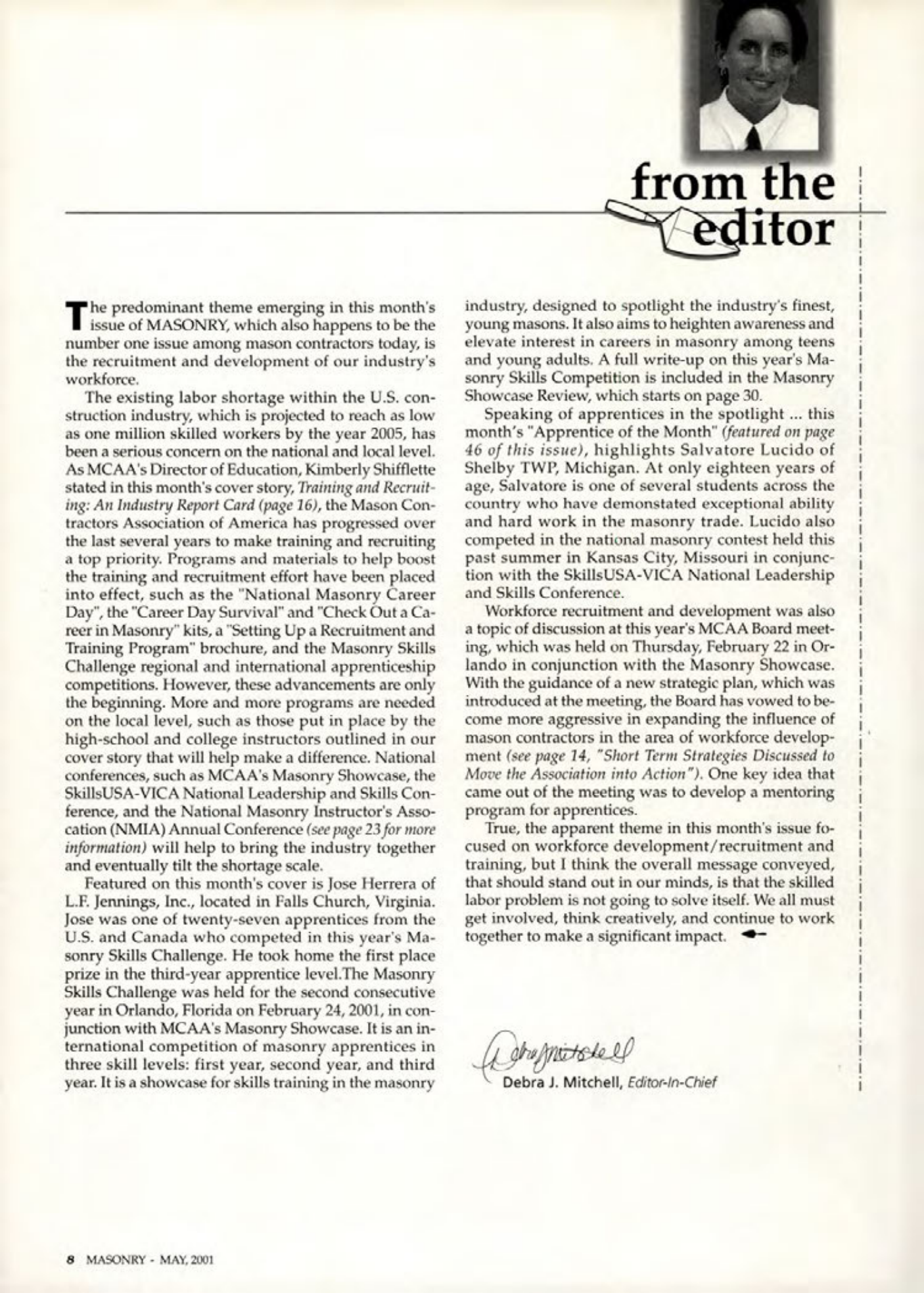 Masonry Magazine May 2001 Page. 8
