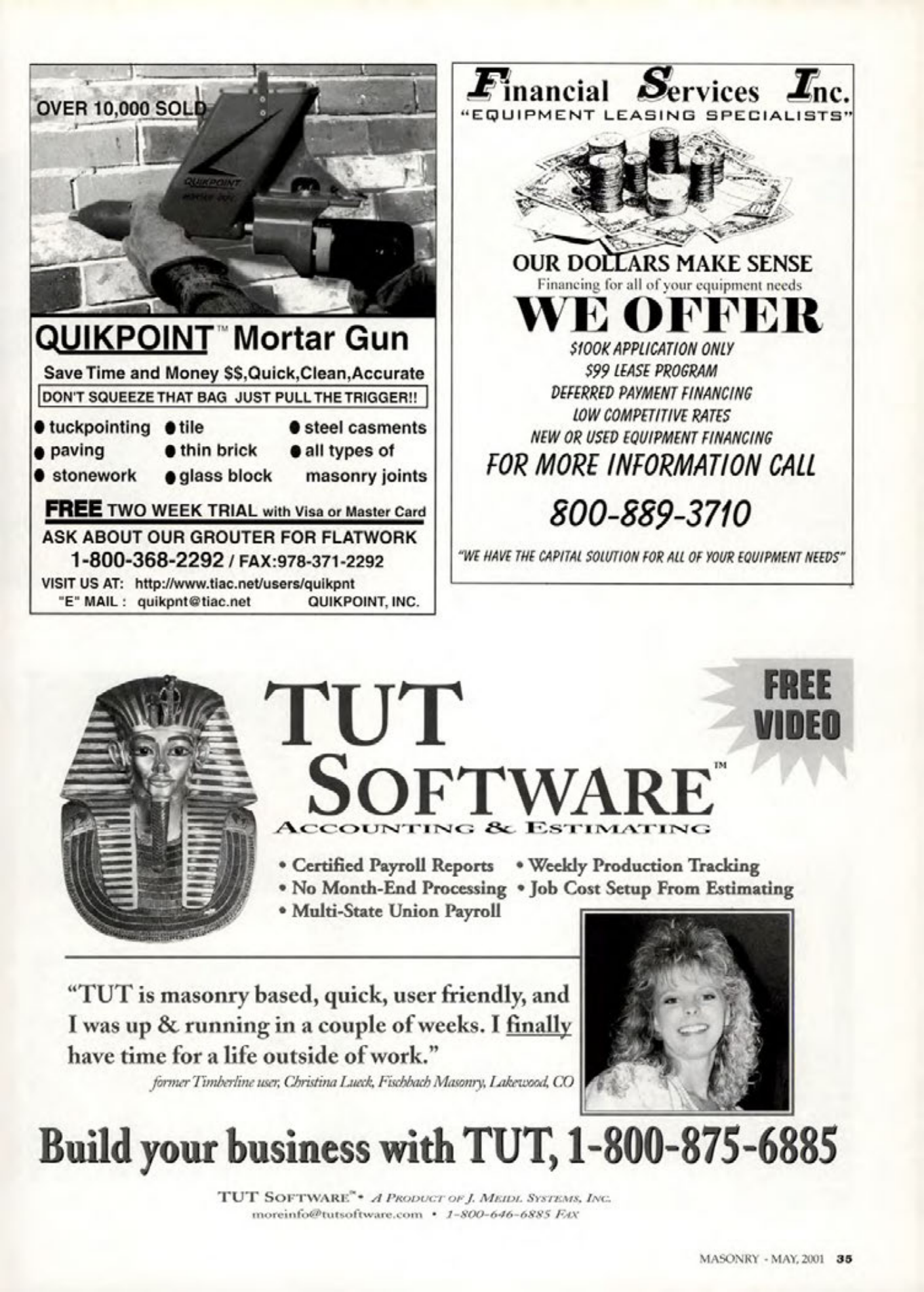 Masonry Magazine May 2001 Page. 35