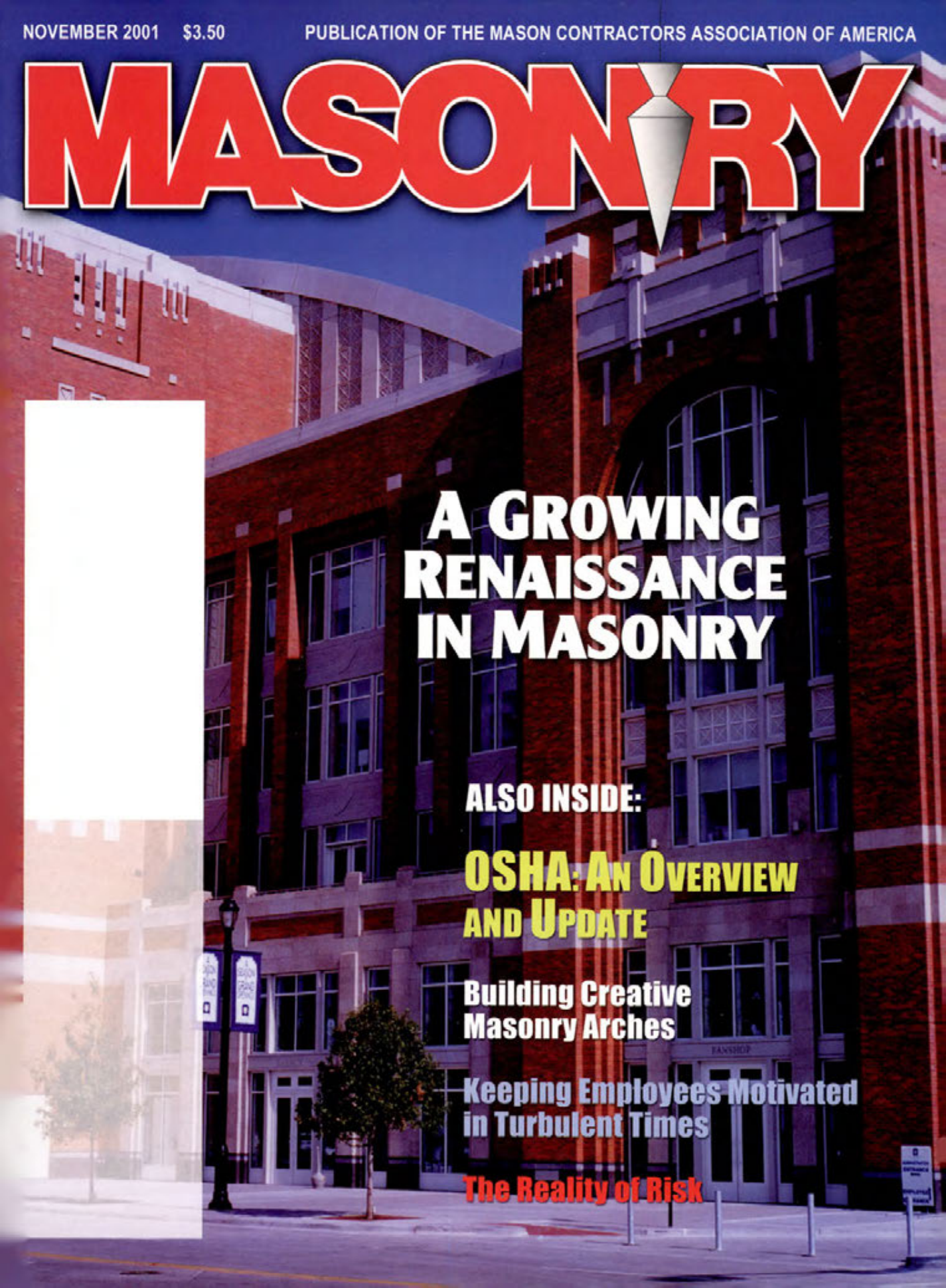 Masonry Magazine November 2001 Page. 1