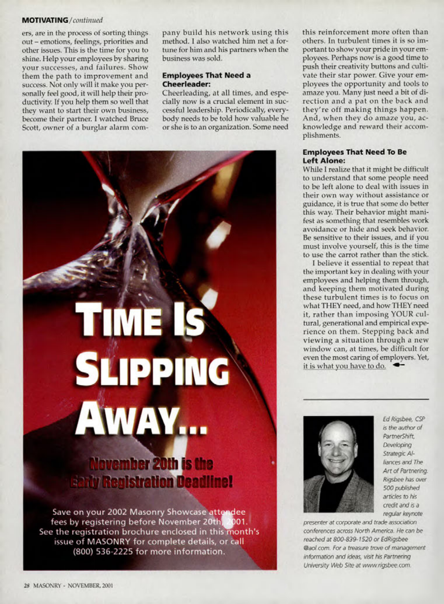 Masonry Magazine November 2001 Page. 28