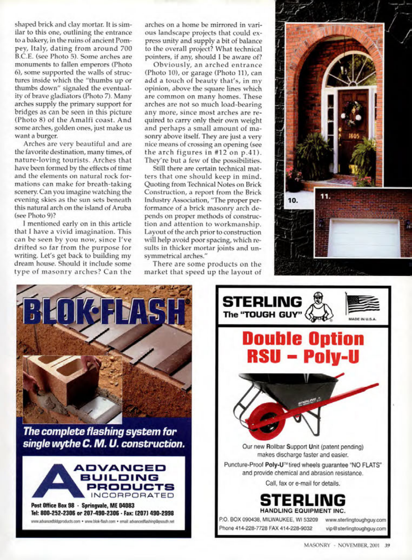 Masonry Magazine November 2001 Page. 39