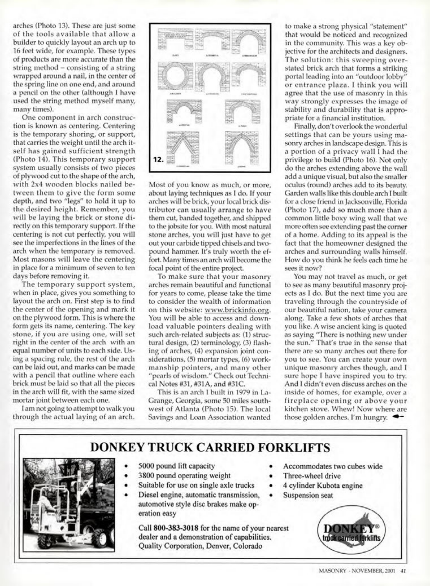 Masonry Magazine November 2001 Page. 41