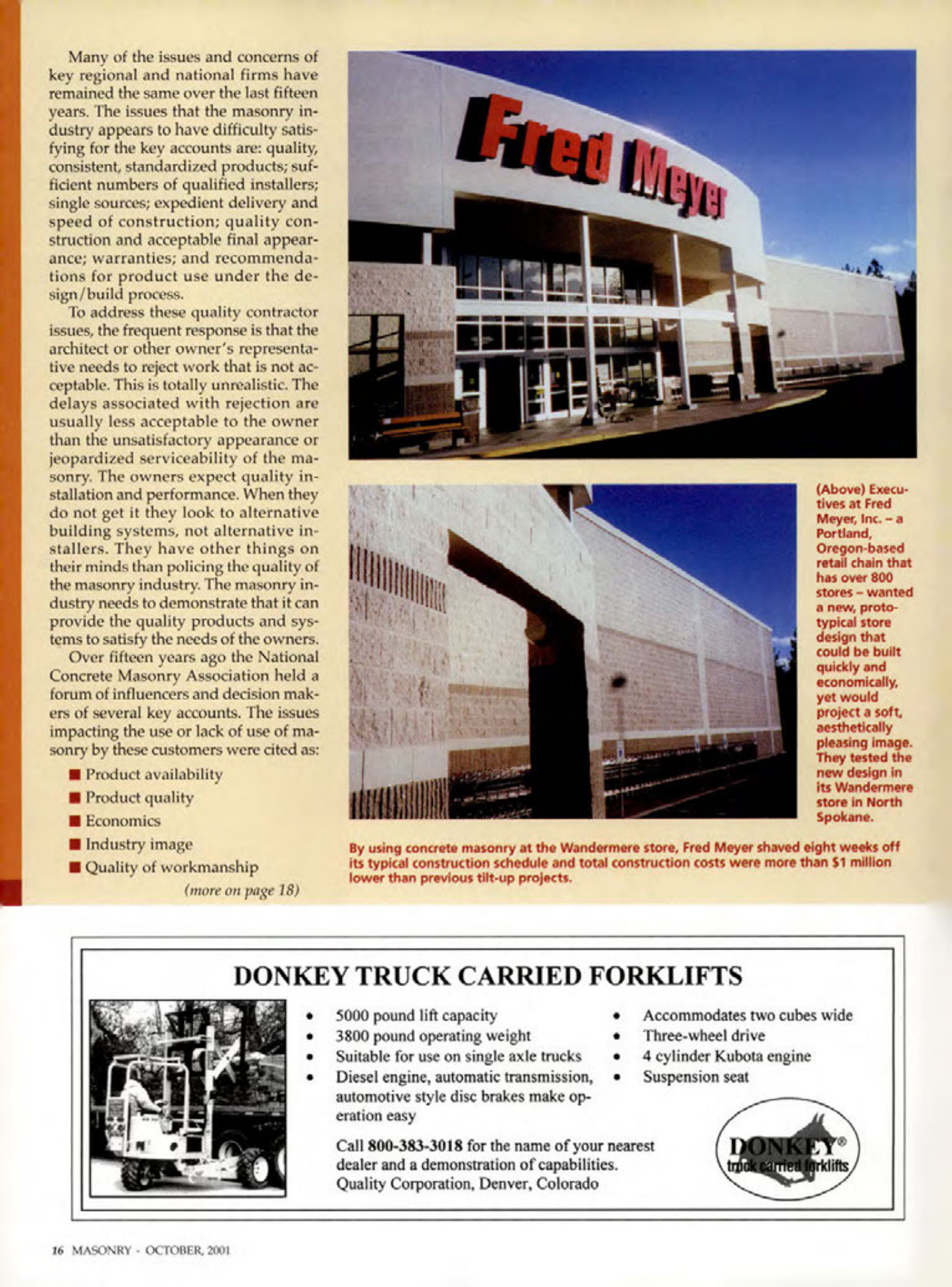 Masonry Magazine October 2001 Page. 16