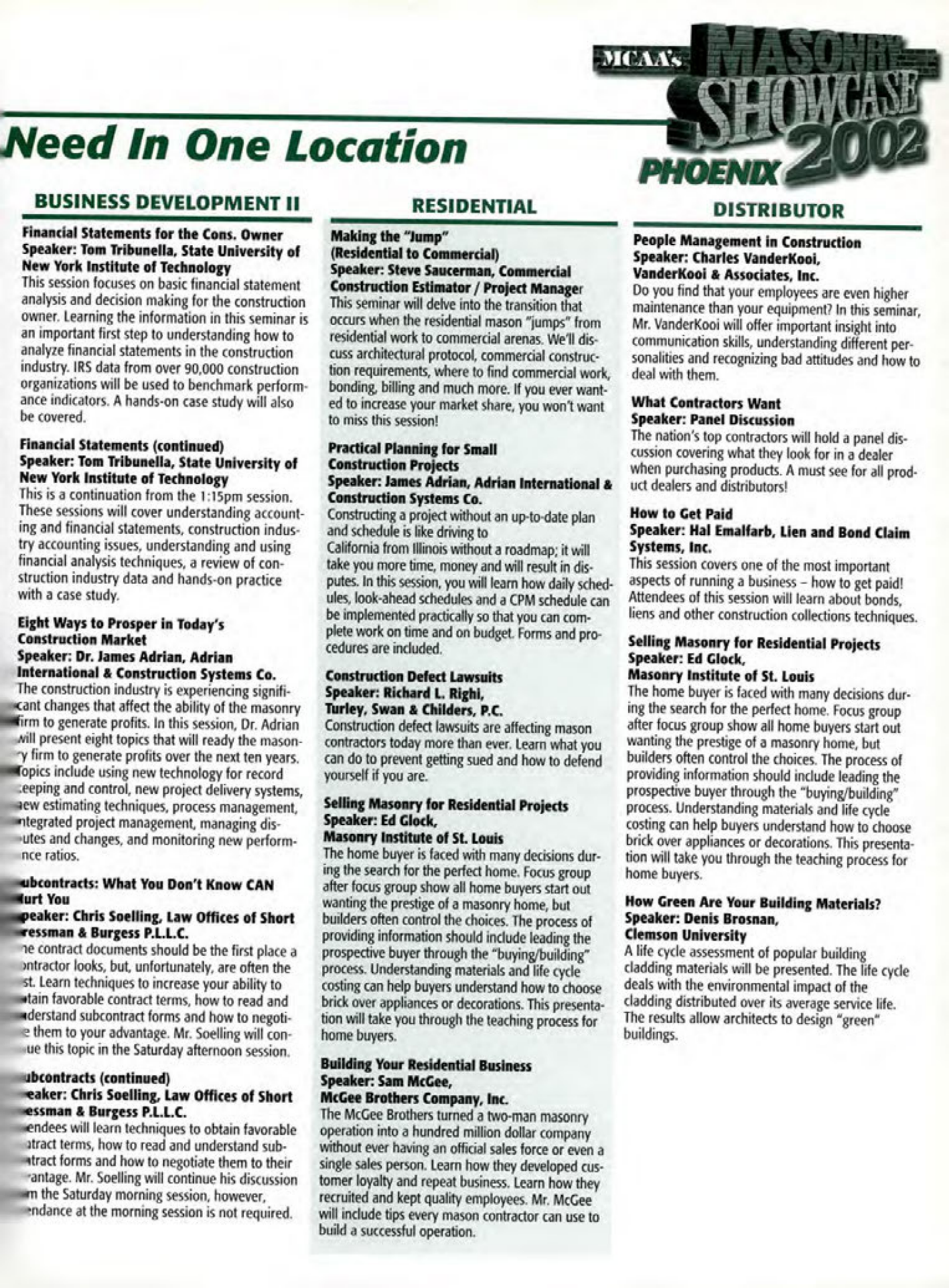 Masonry Magazine October 2001 Page. 29
