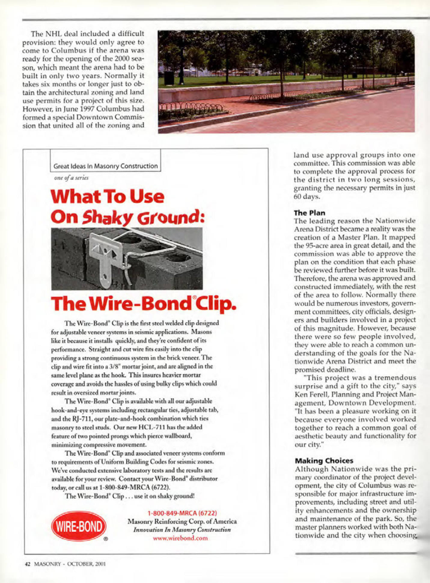 Masonry Magazine October 2001 Page. 42
