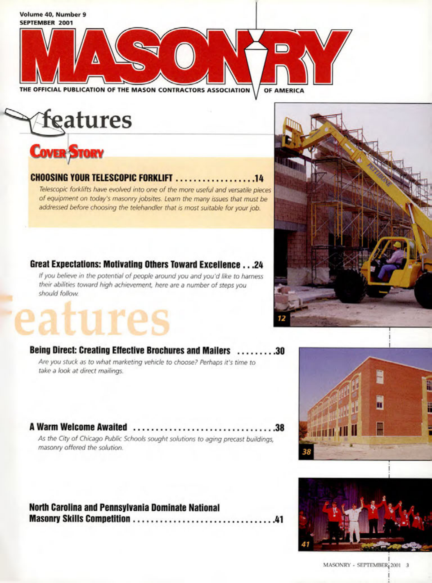 Masonry Magazine September 2001 Page. 3