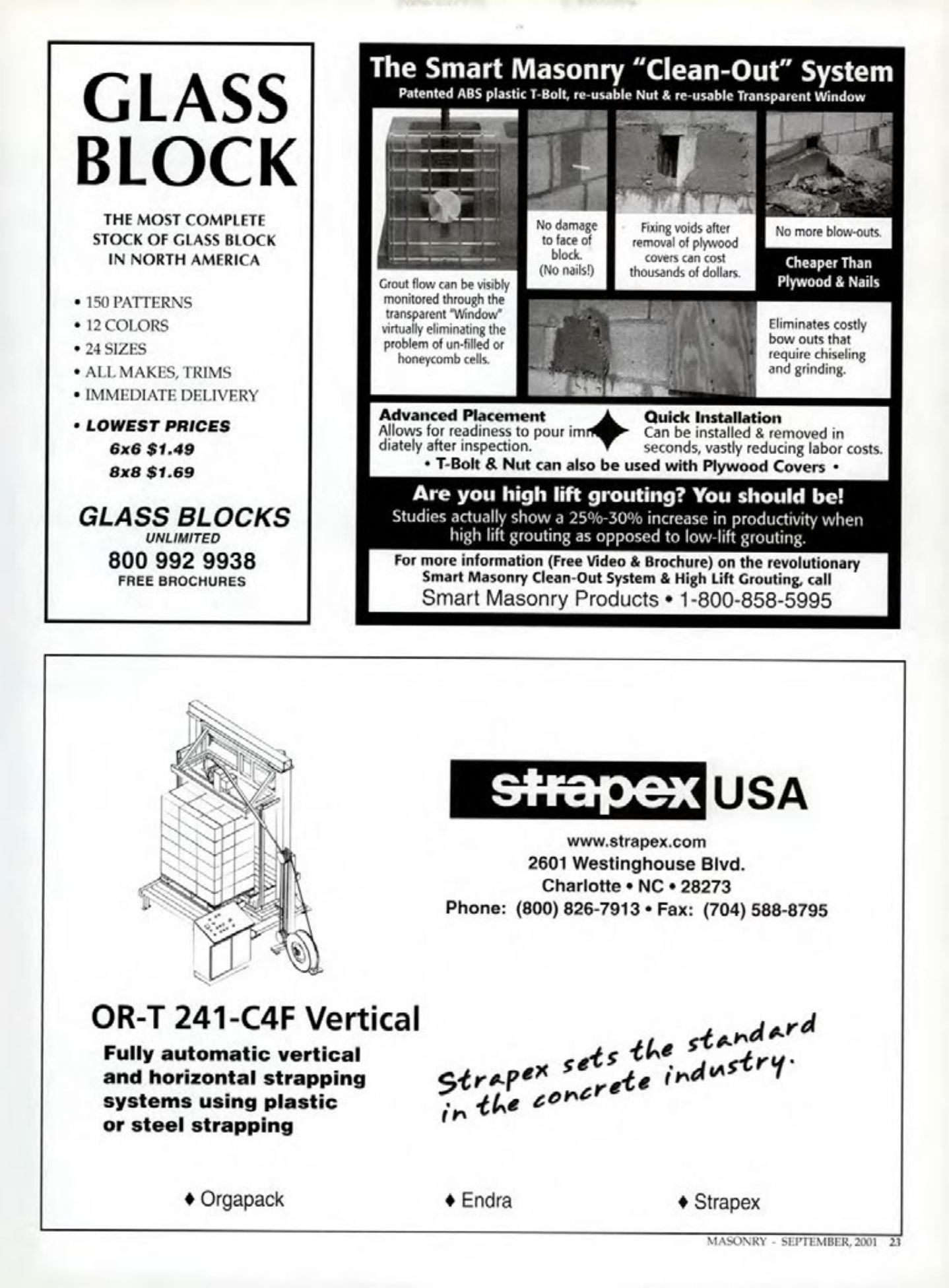 Masonry Magazine September 2001 Page. 23