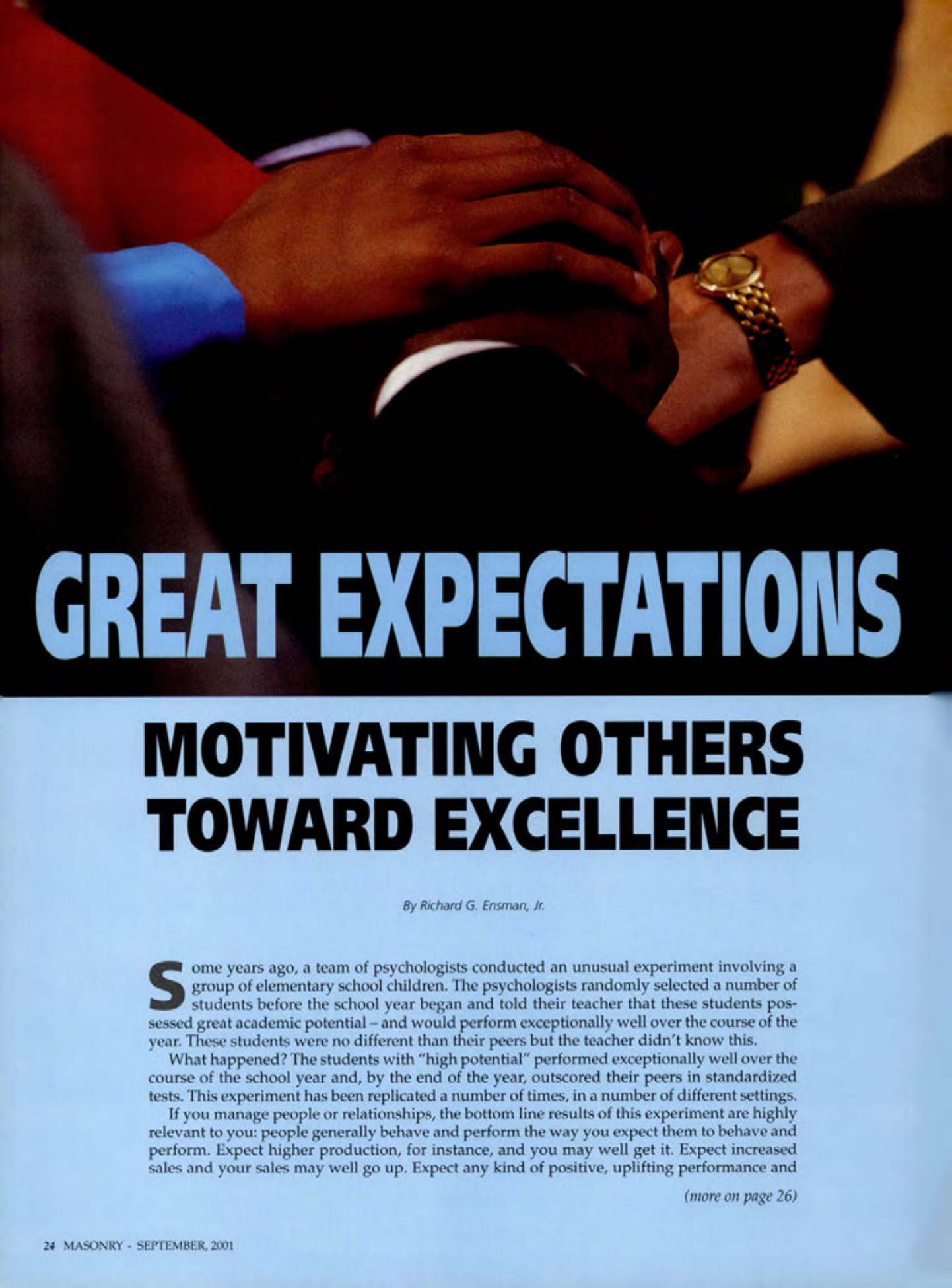 Masonry Magazine September 2001 Page. 24