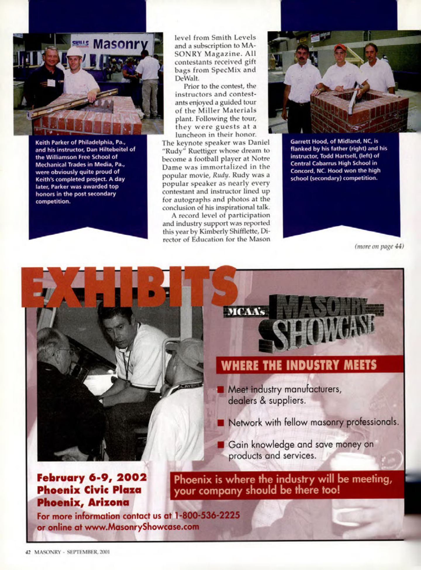 Masonry Magazine September 2001 Page. 42