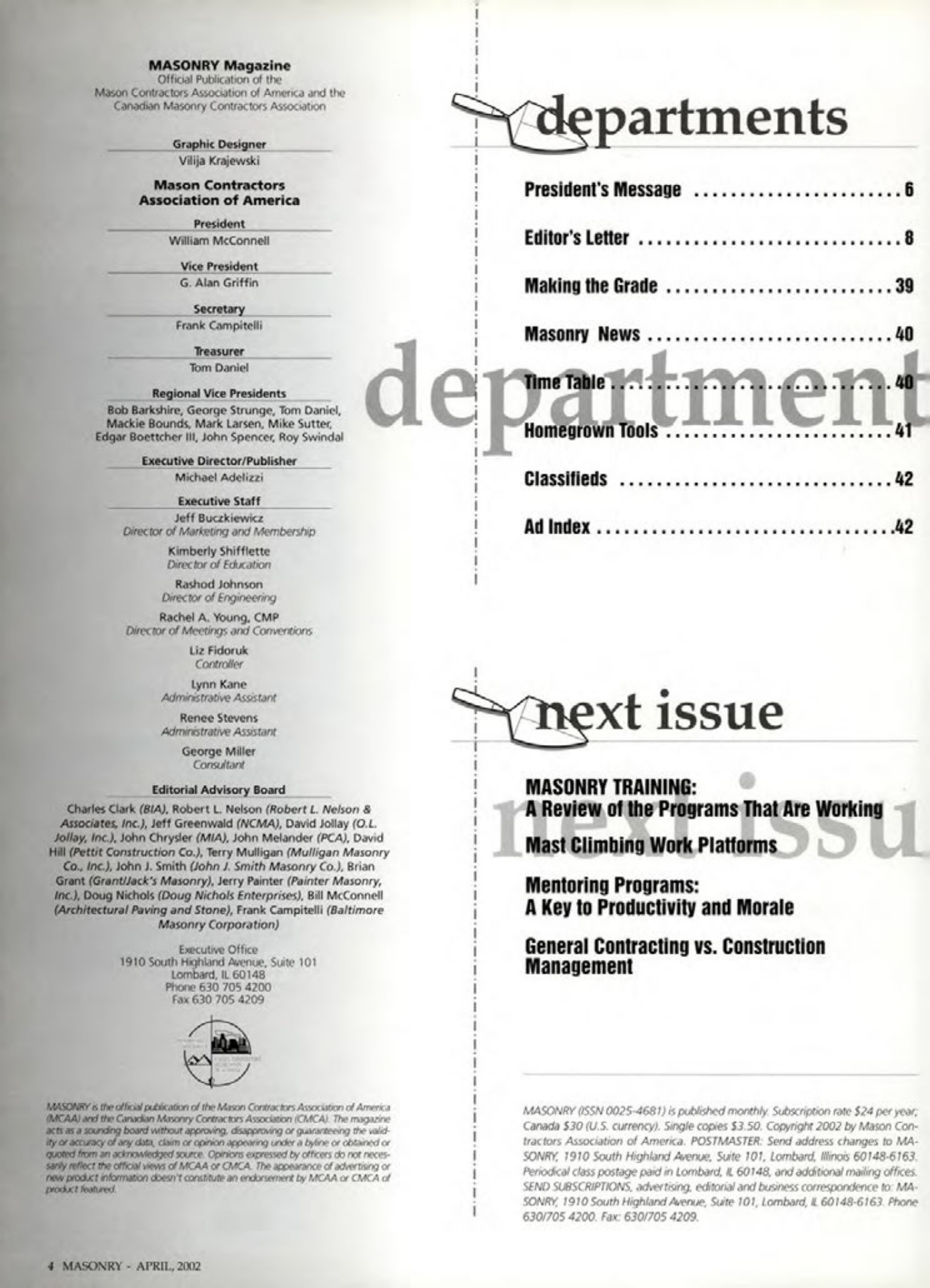 Masonry Magazine April 2002 Page. 4