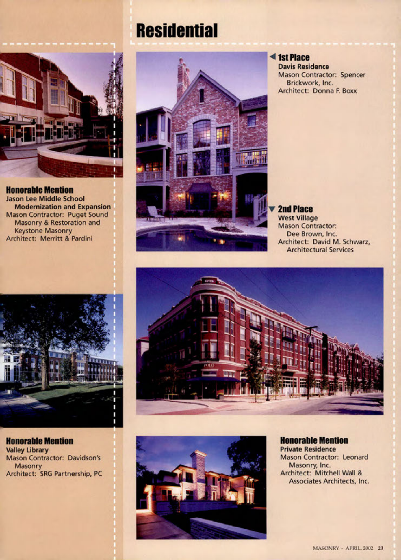 Masonry Magazine April 2002 Page. 23