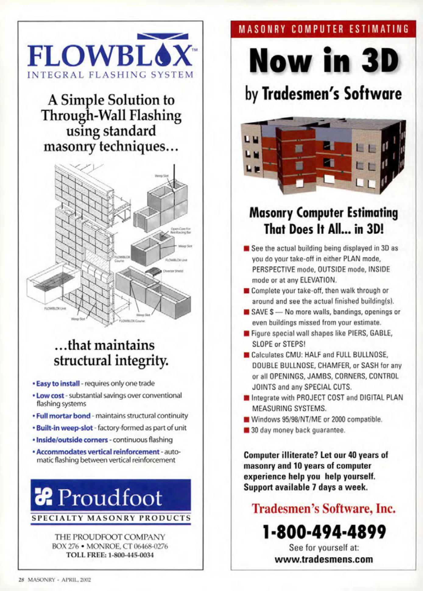 Masonry Magazine April 2002 Page. 28