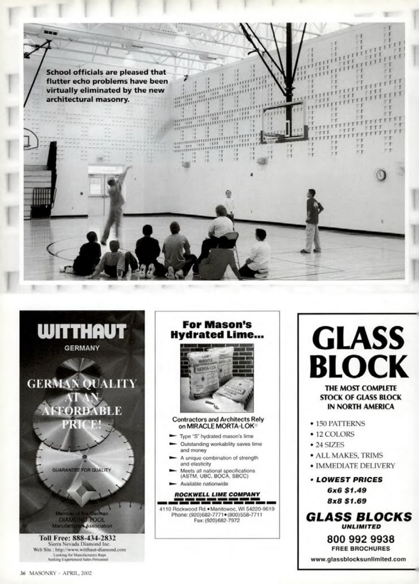 Masonry Magazine April 2002 Page. 36