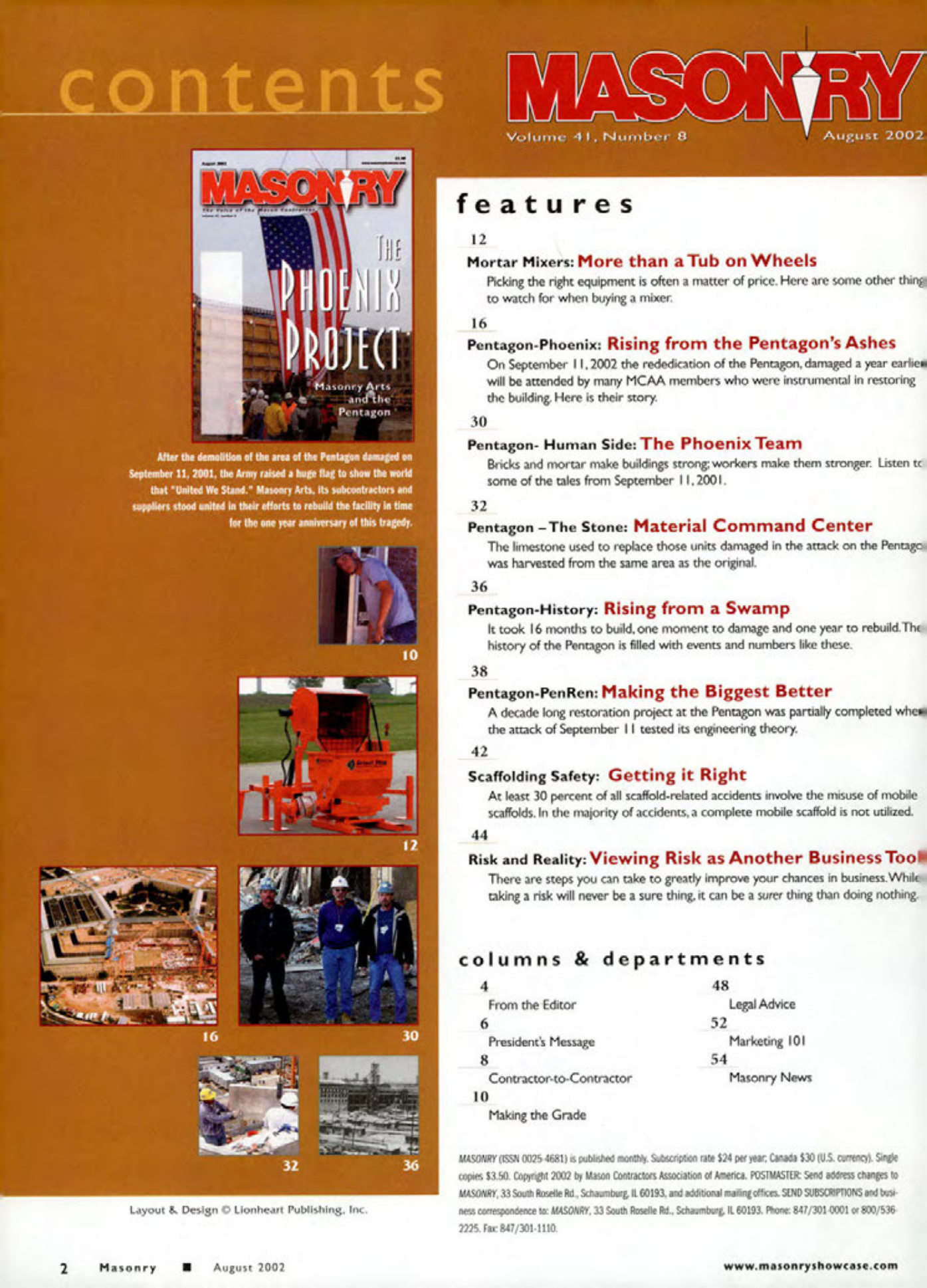 Masonry Magazine August 2002 Page. 4