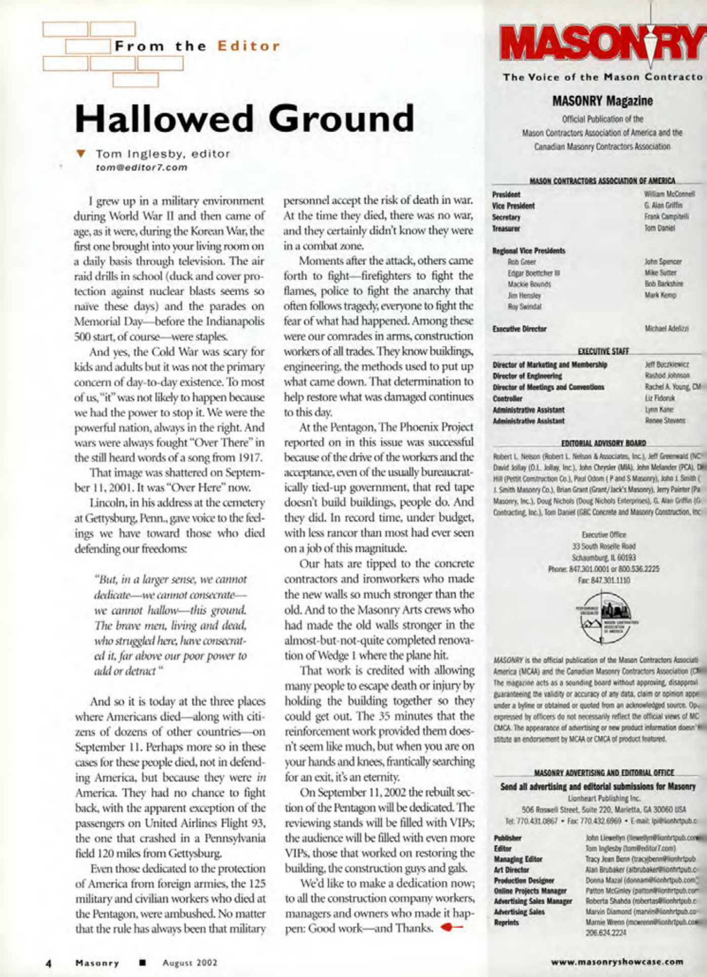 Masonry Magazine August 2002 Page. 6