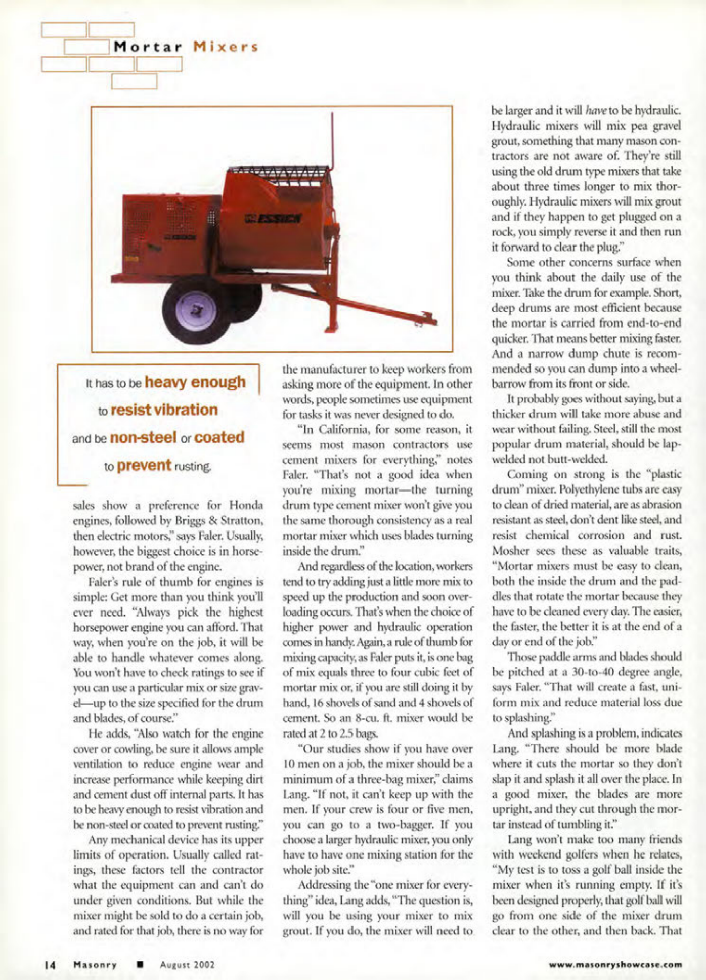 Masonry Magazine August 2002 Page. 16