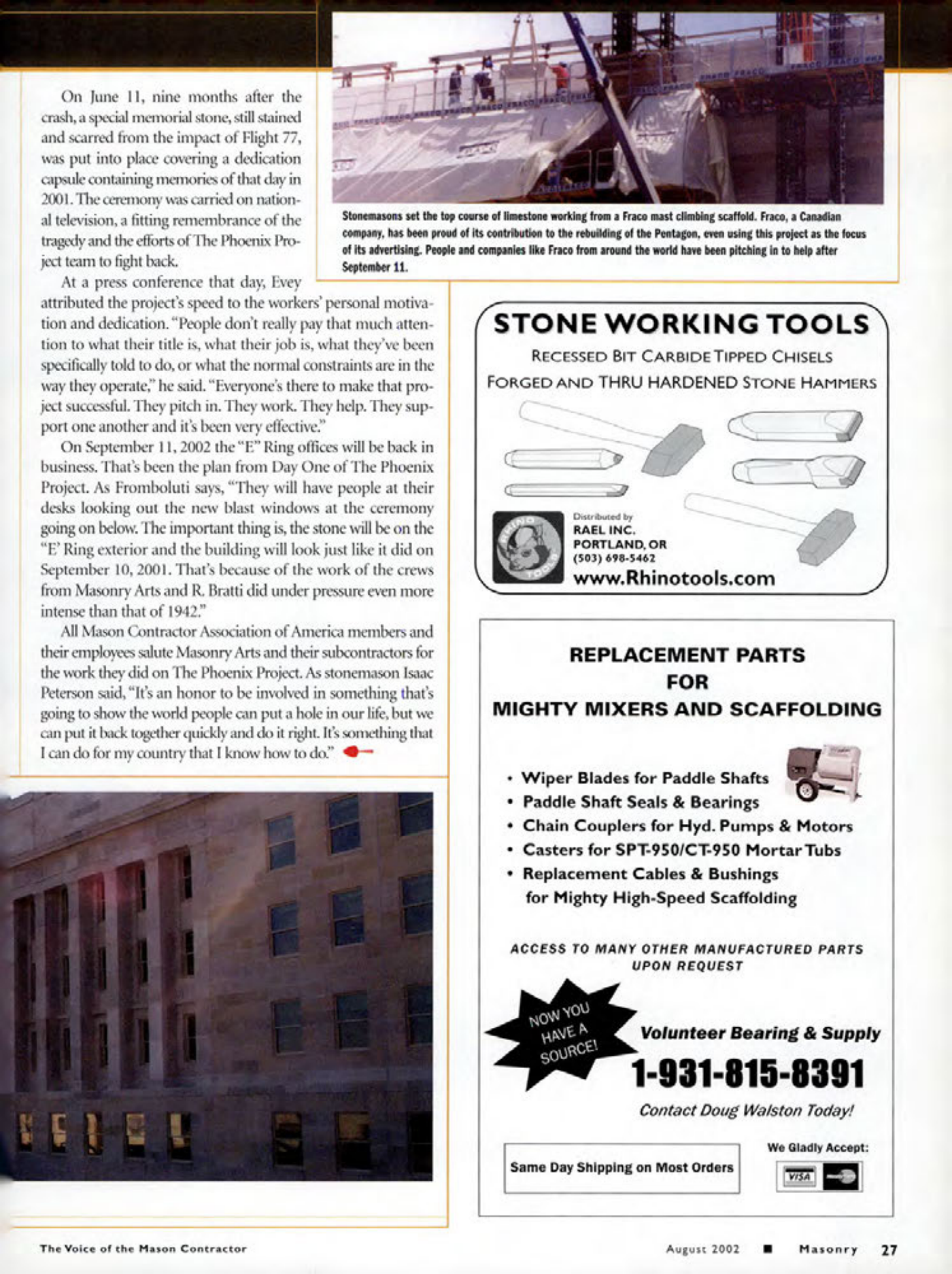 Masonry Magazine August 2002 Page. 29