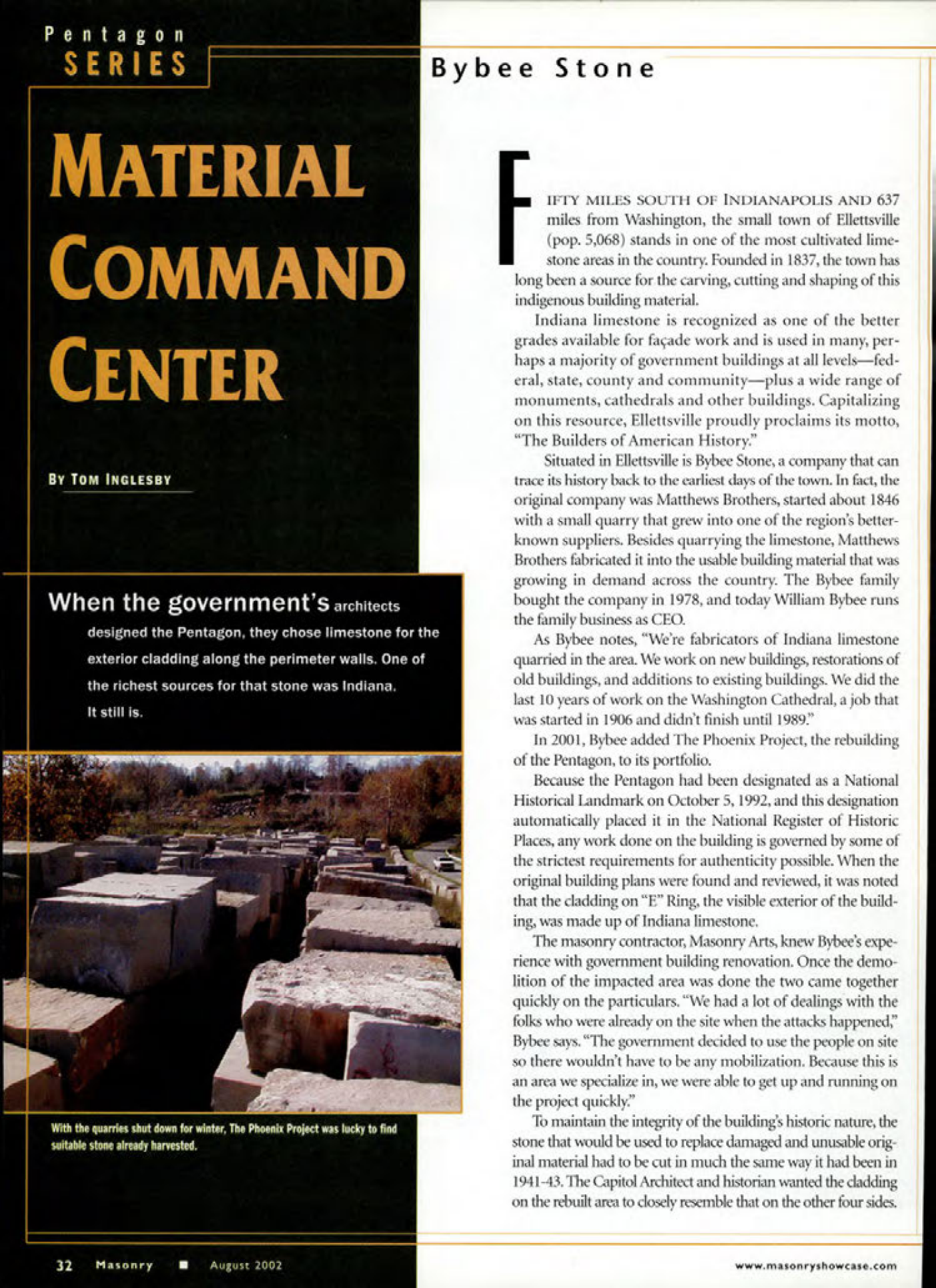 Masonry Magazine August 2002 Page. 34