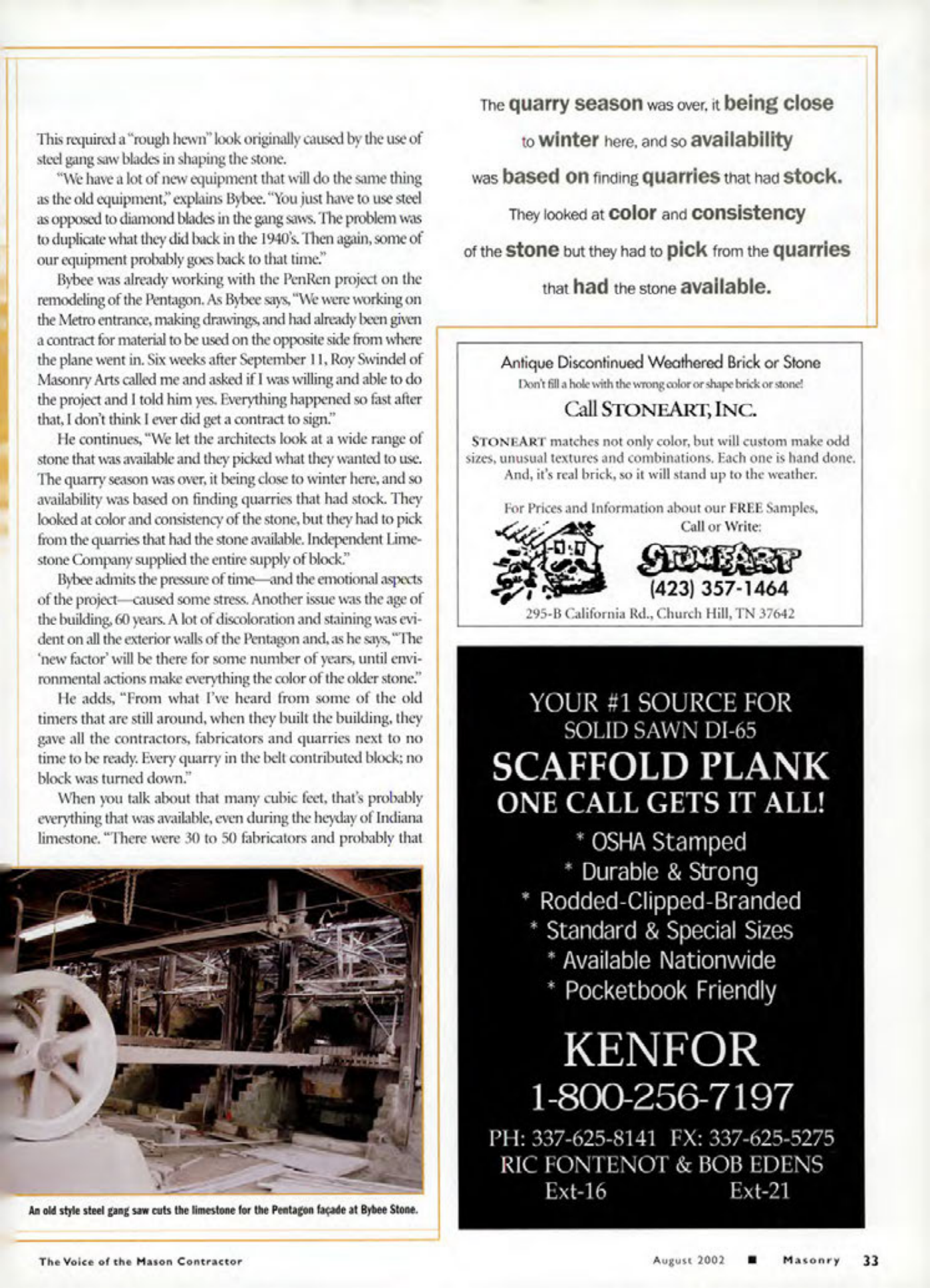 Masonry Magazine August 2002 Page. 35