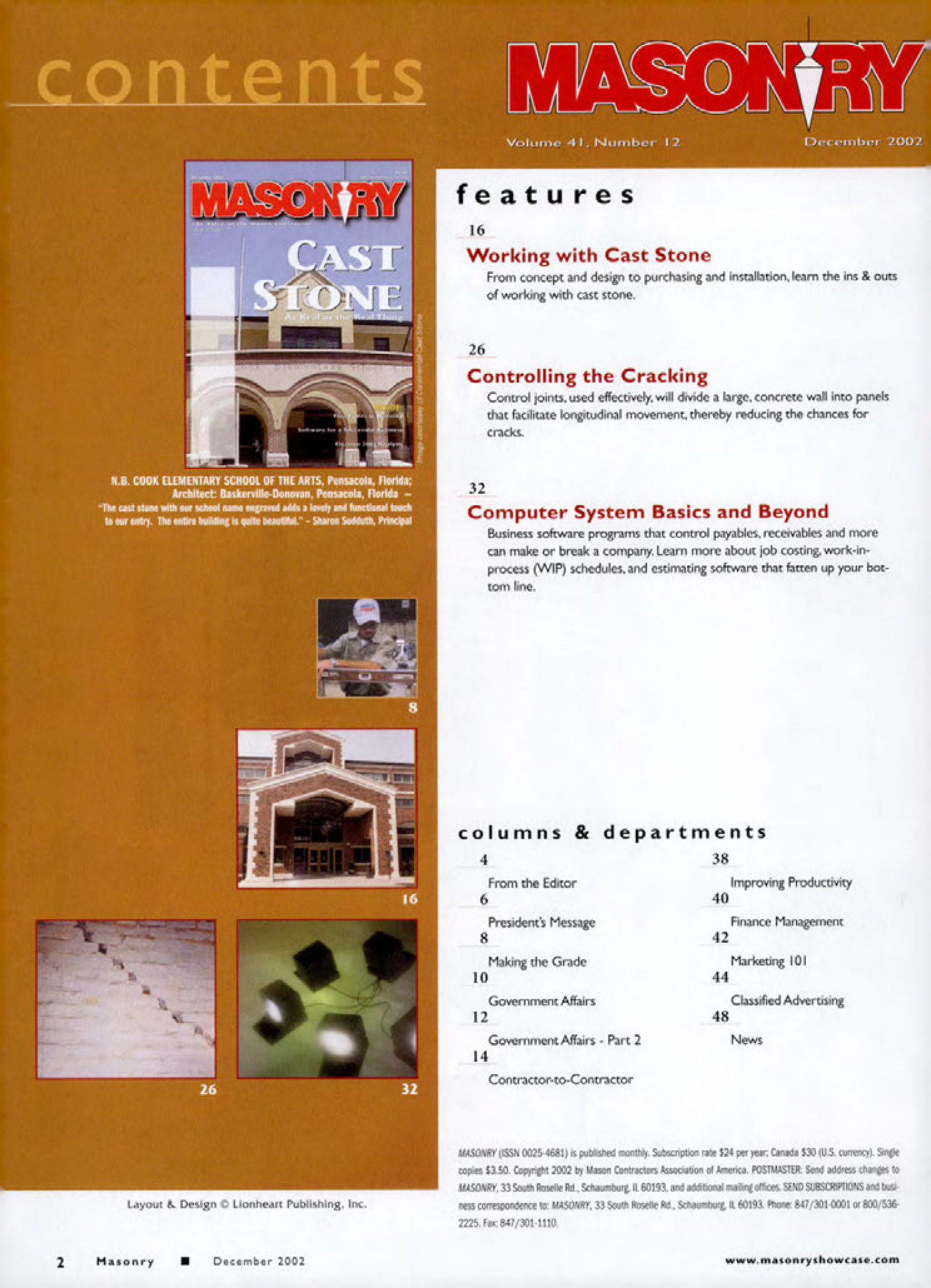 Masonry Magazine December 2002 Page. 4