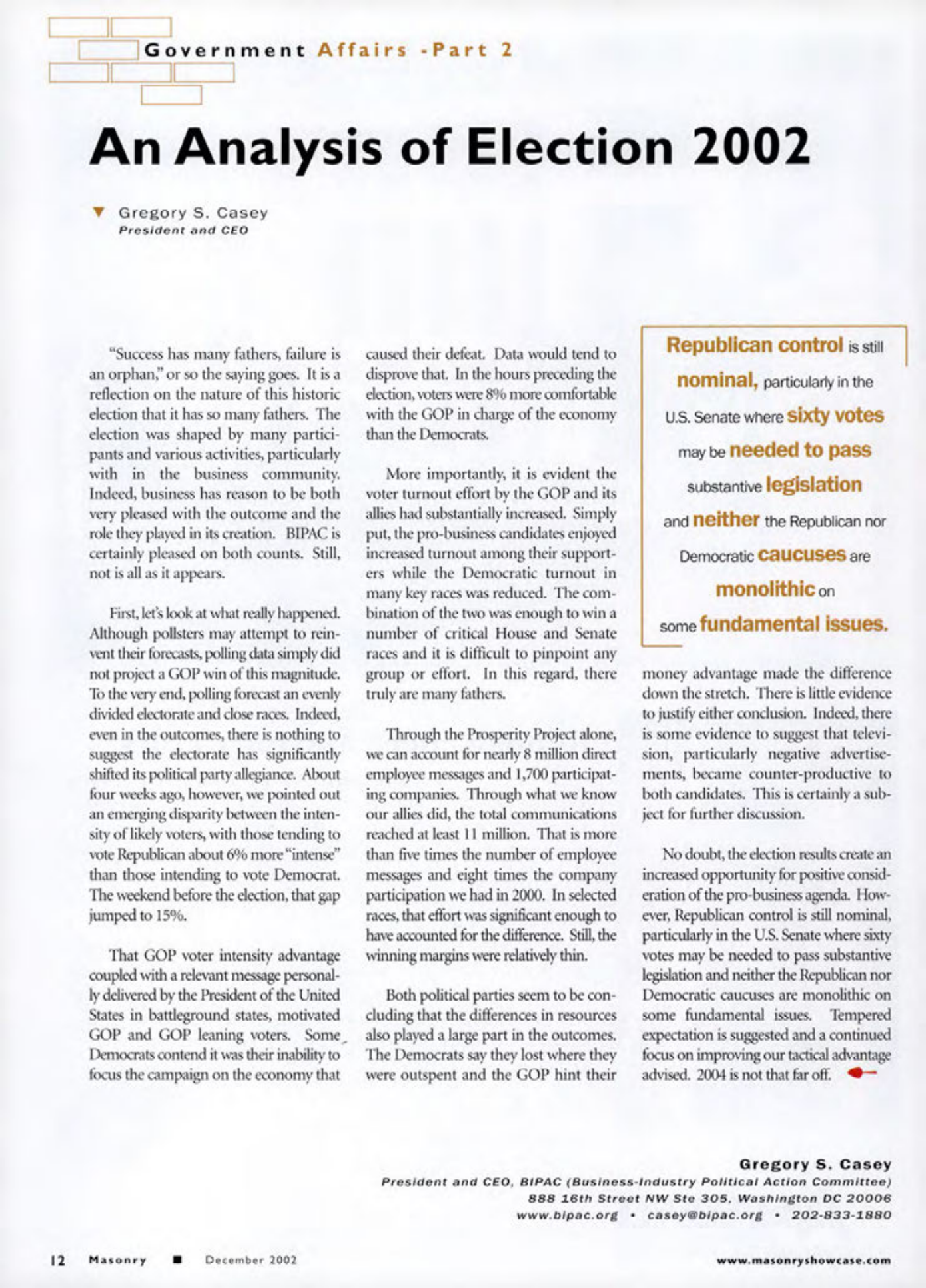 Masonry Magazine December 2002 Page. 14