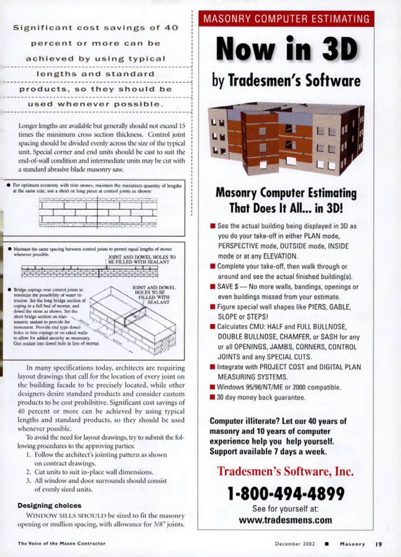 Masonry Magazine December 2002 Page. 21