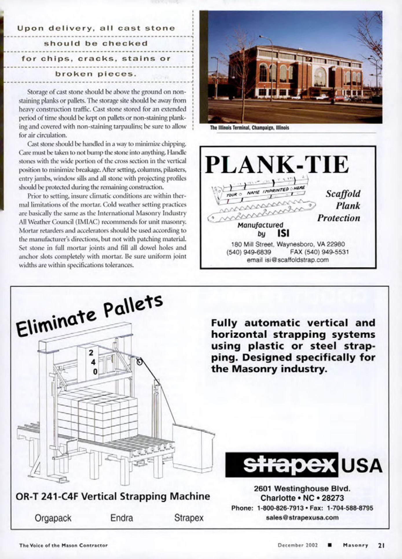 Masonry Magazine December 2002 Page. 23