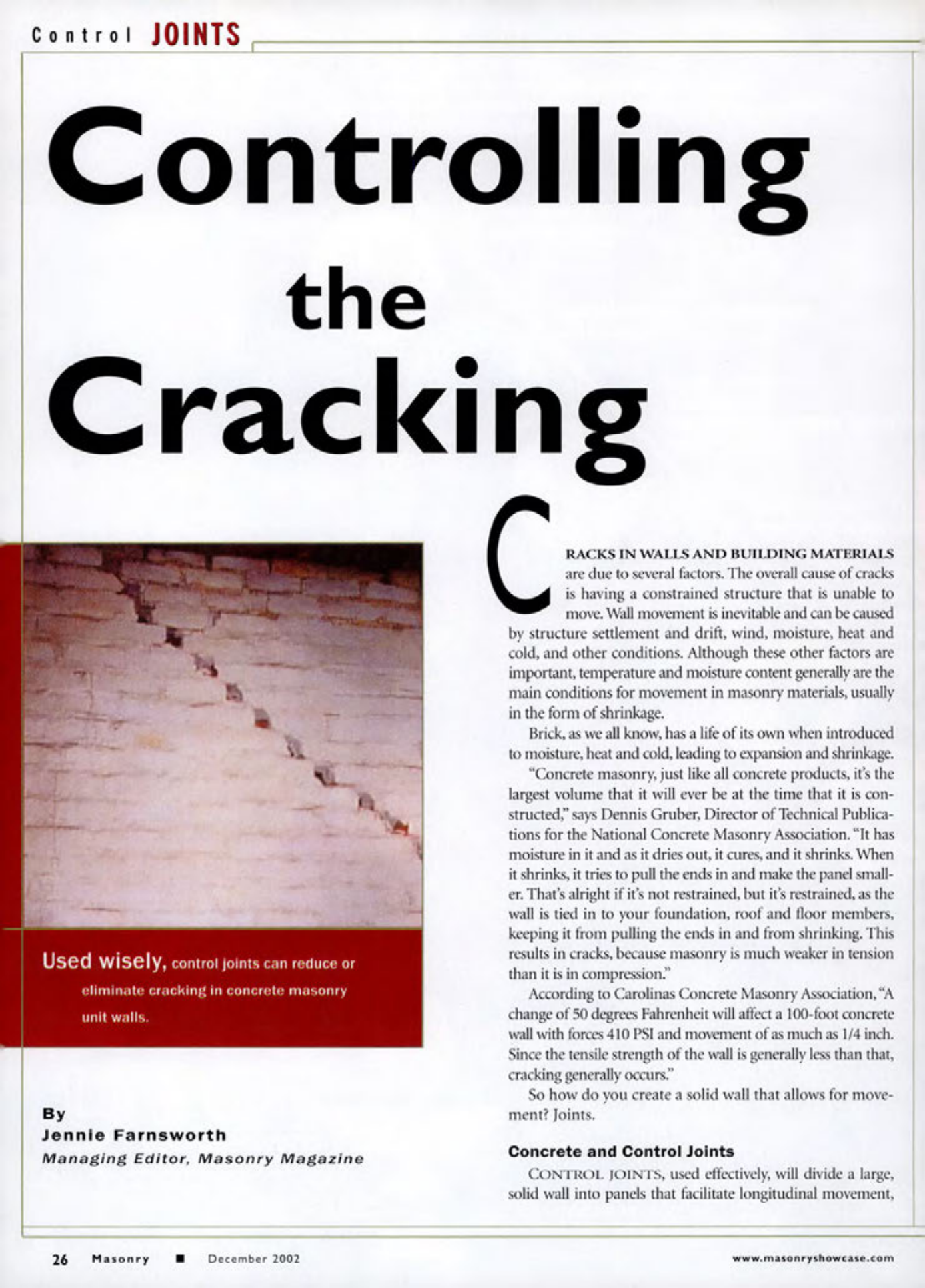 Masonry Magazine December 2002 Page. 28