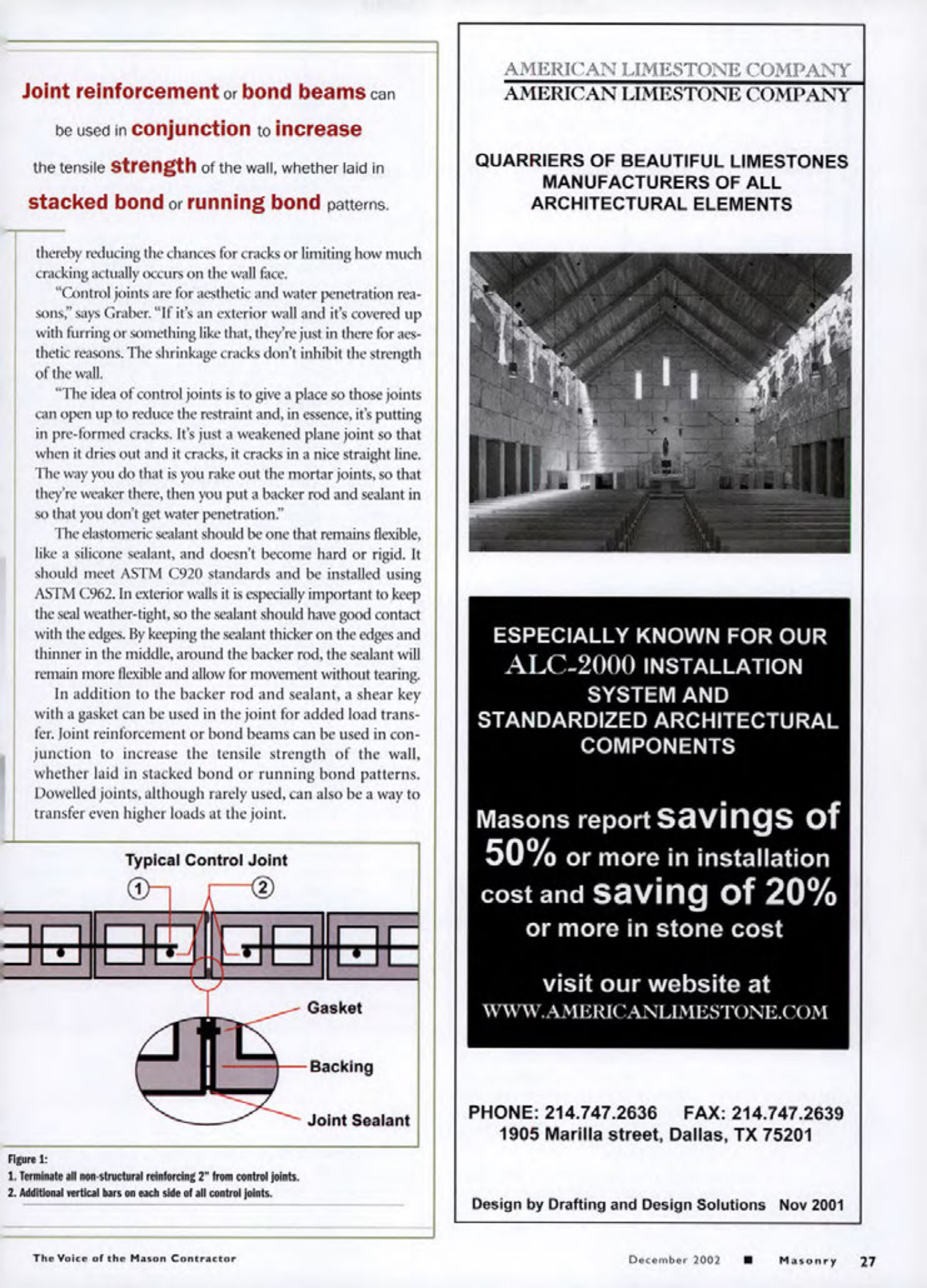 Masonry Magazine December 2002 Page. 29
