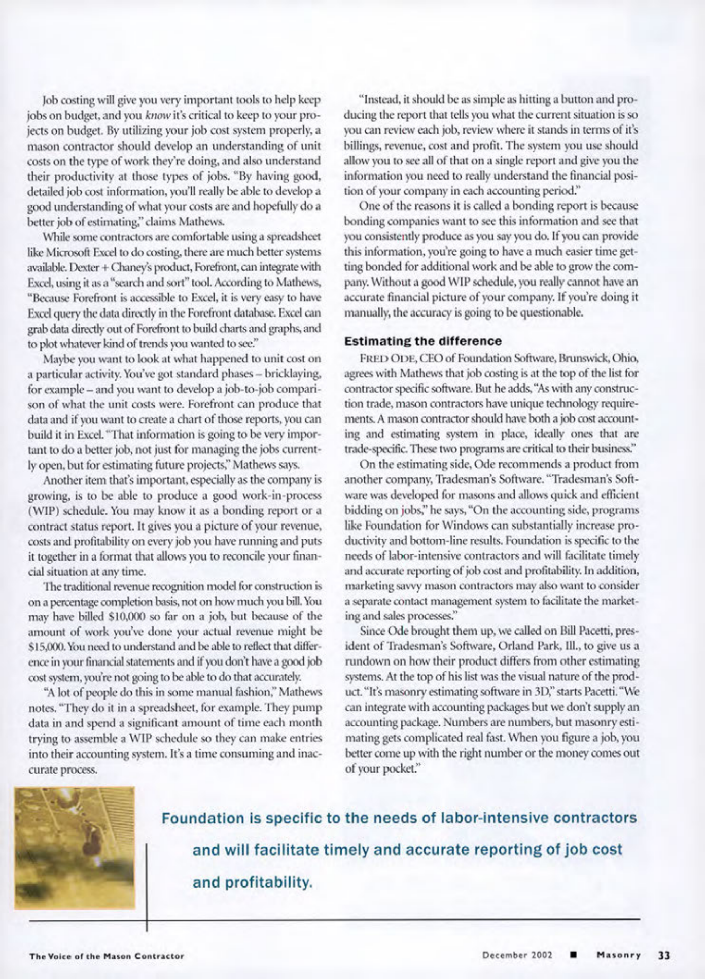 Masonry Magazine December 2002 Page. 35