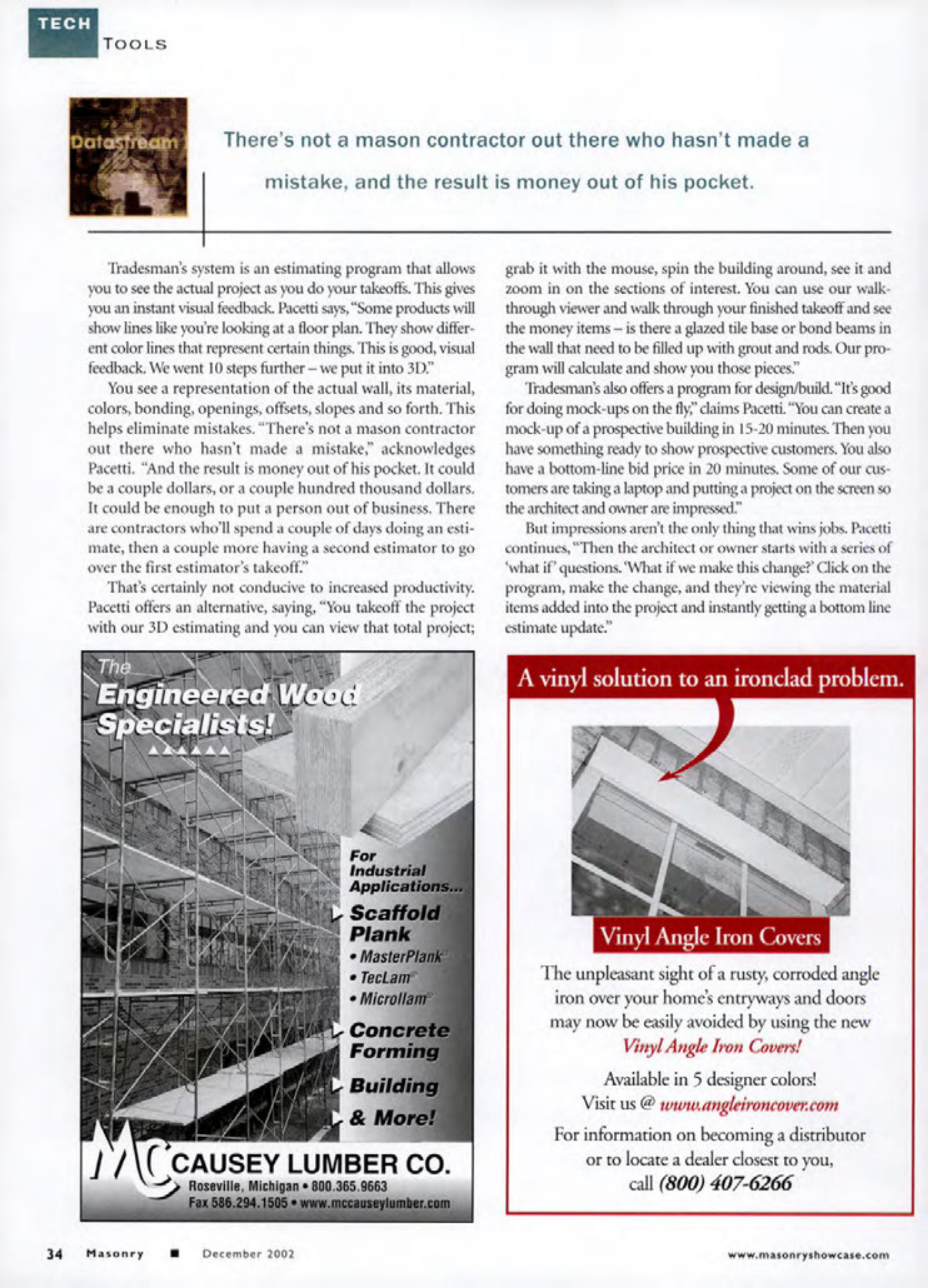 Masonry Magazine December 2002 Page. 36