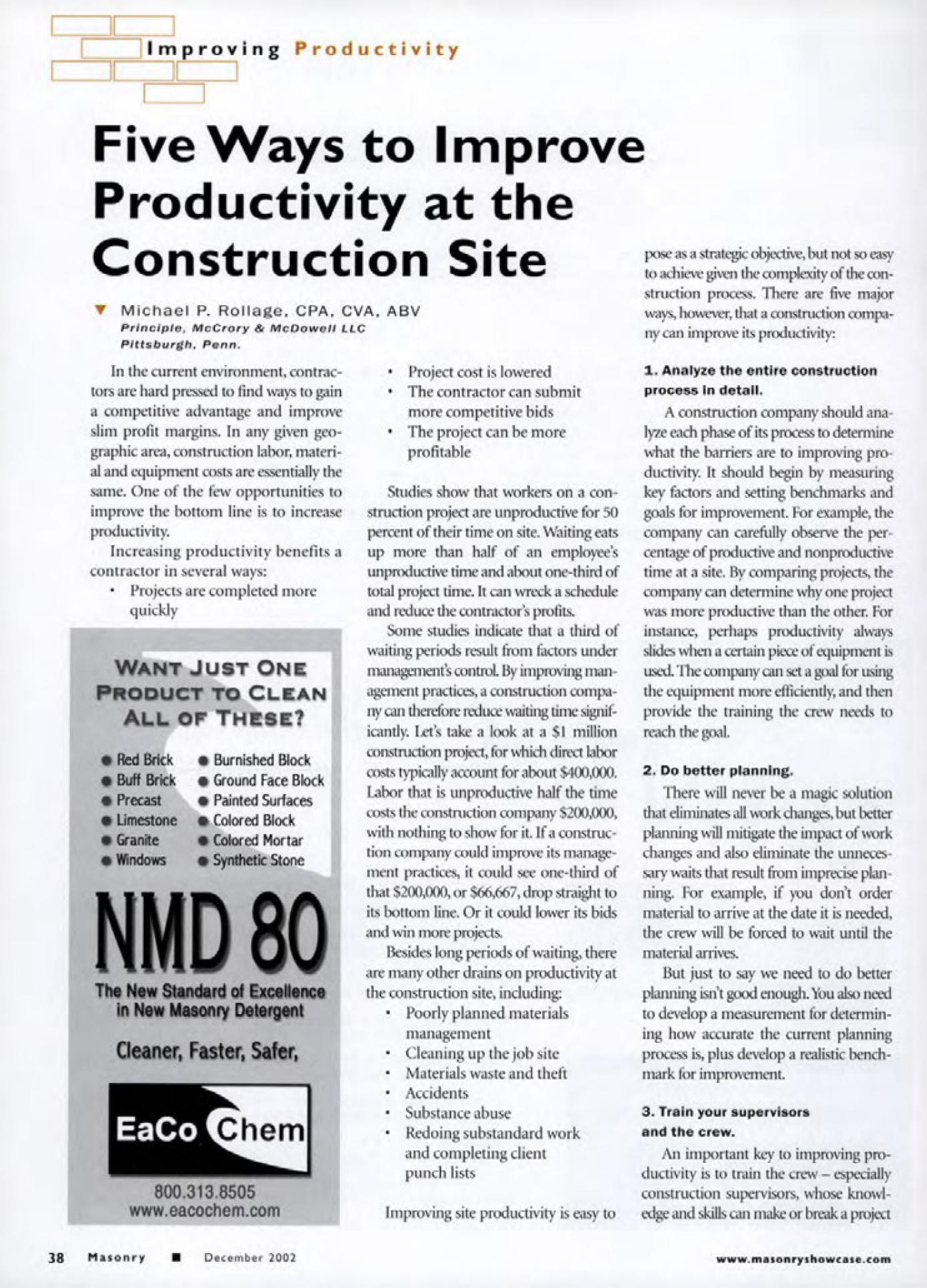 Masonry Magazine December 2002 Page. 40