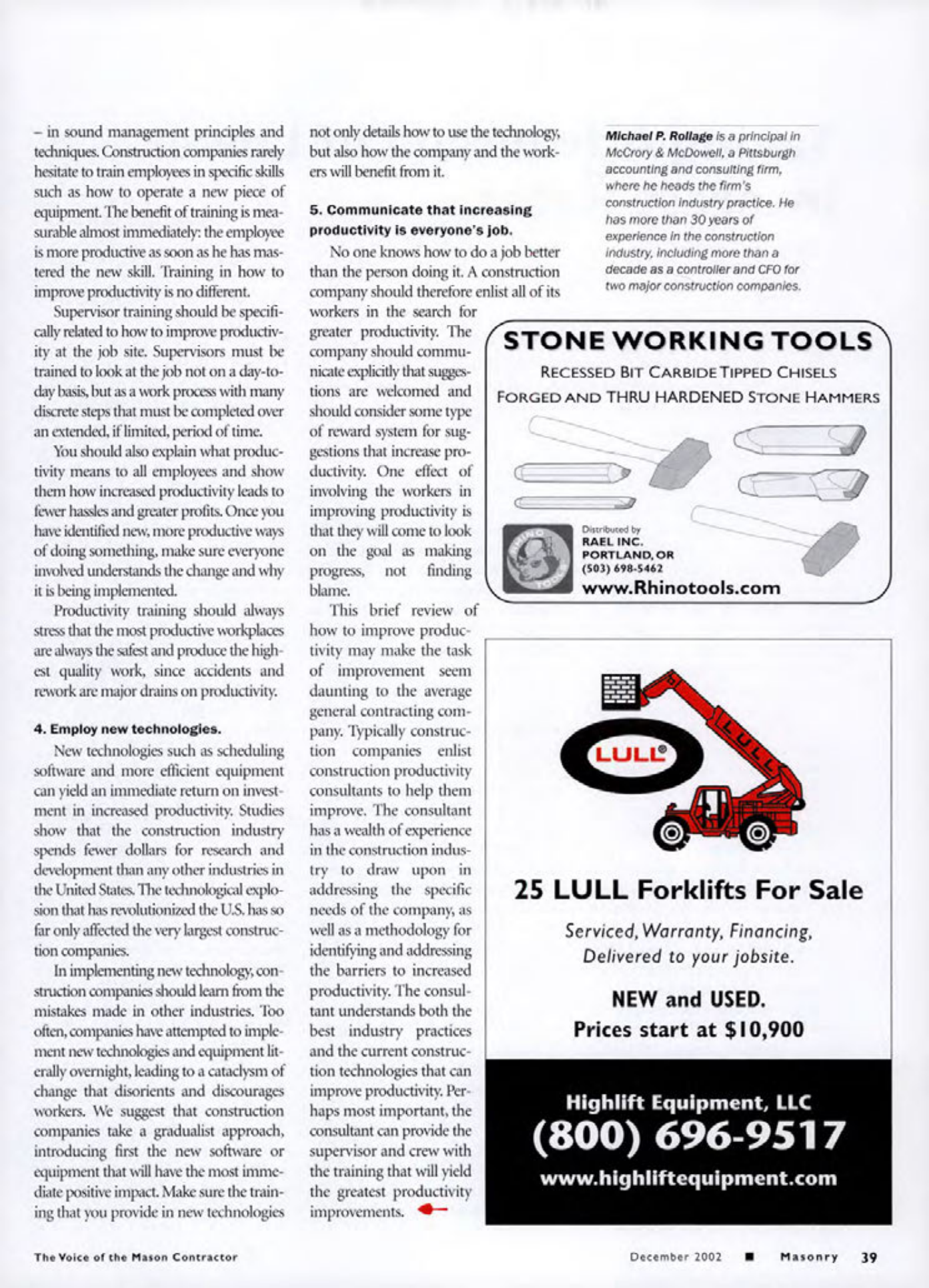 Masonry Magazine December 2002 Page. 41