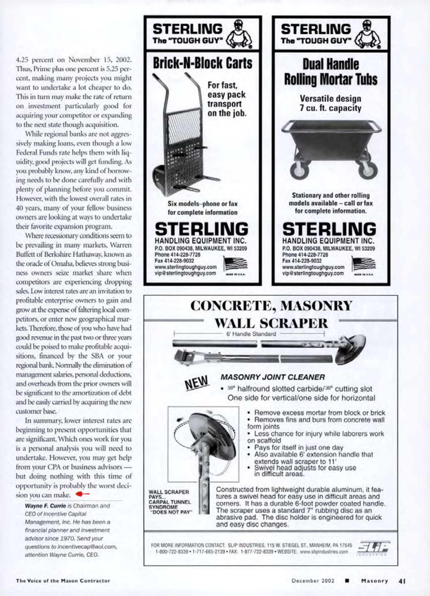 Masonry Magazine December 2002 Page. 43